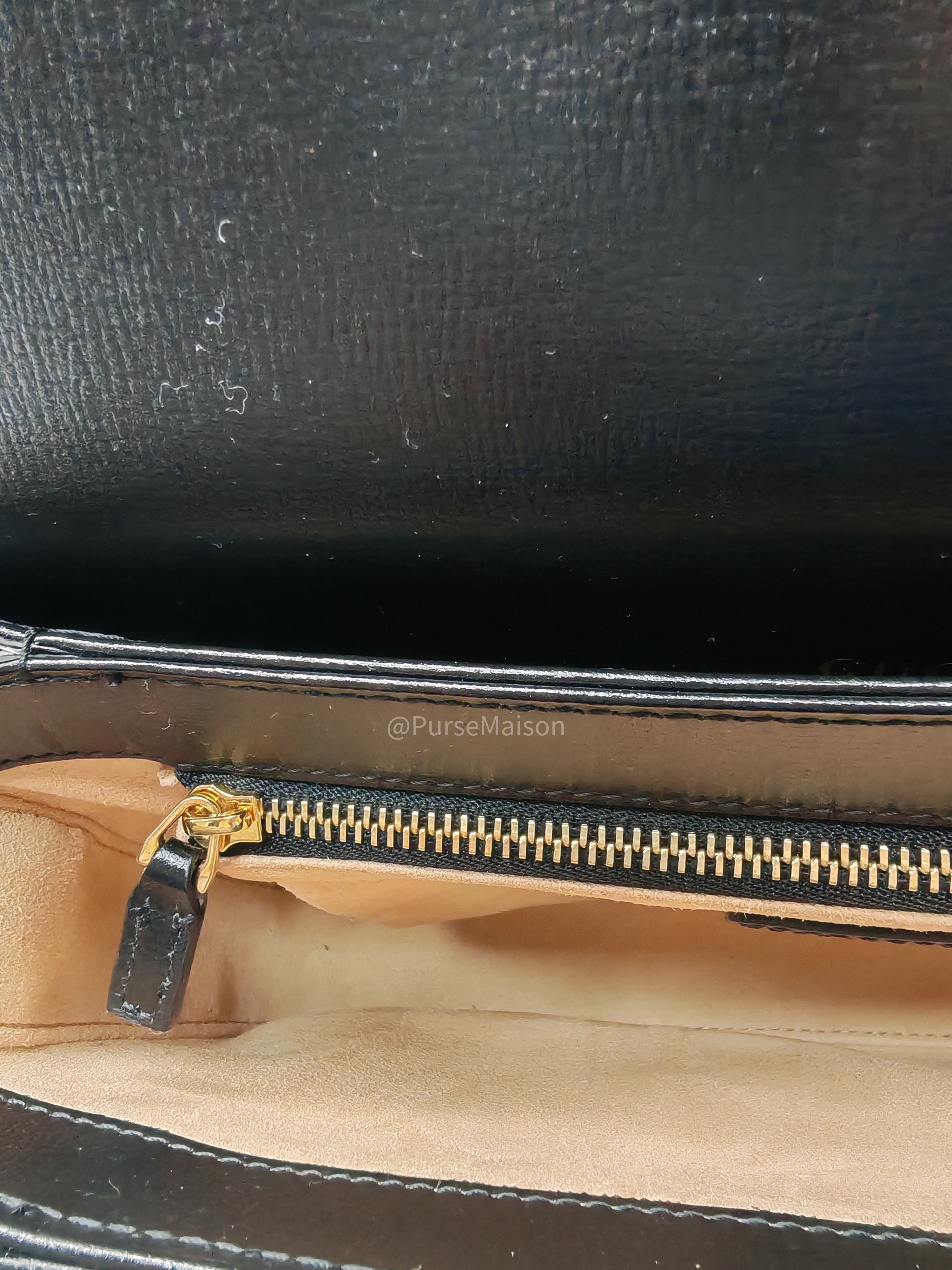 Gucci Horsebit 1955 Shoulder Bag Medium in Black Calfskin Leather