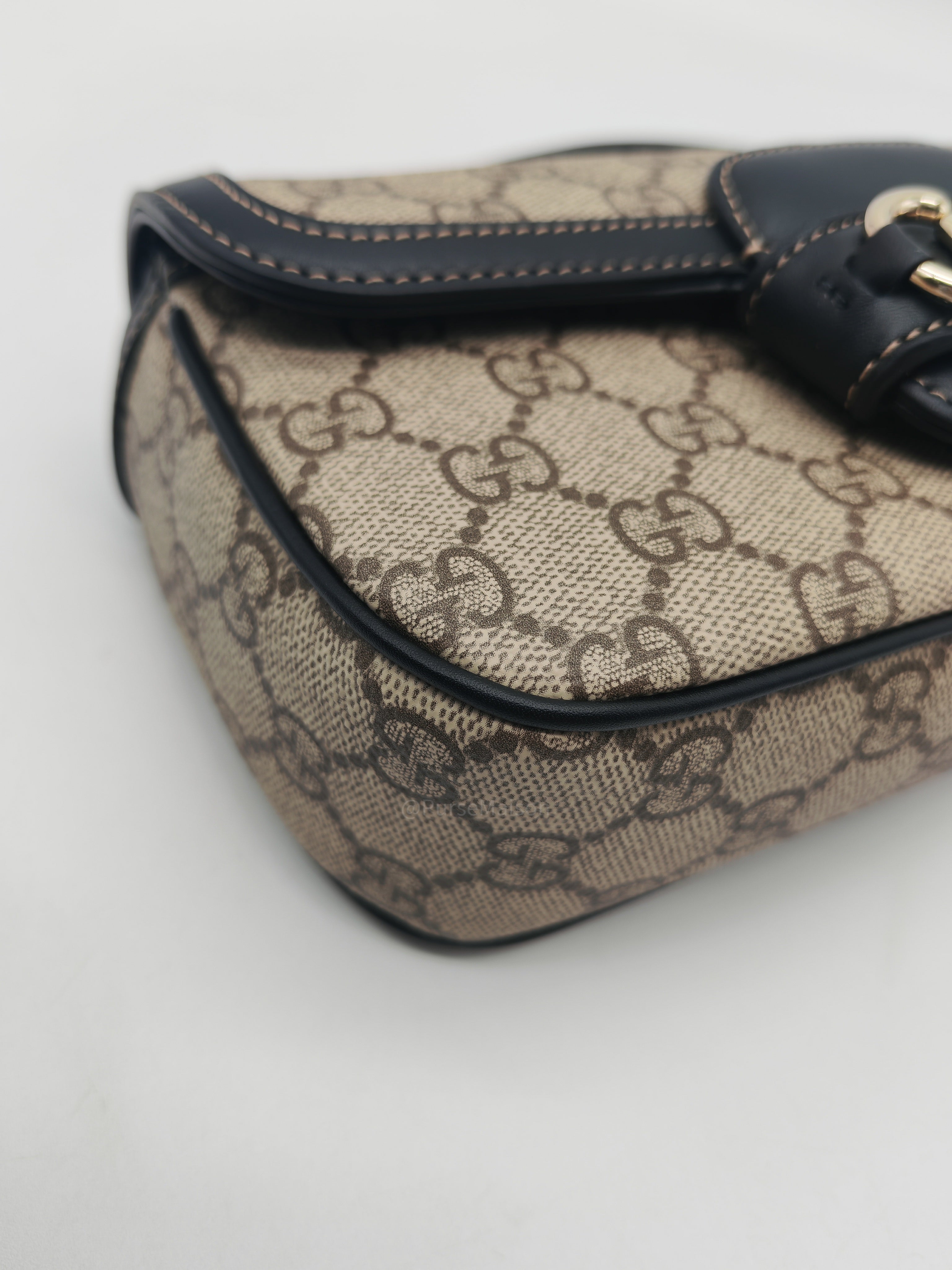 Gucci Horsebit 1955 Soft Small East West Shoulder Bag Supreme Canvas