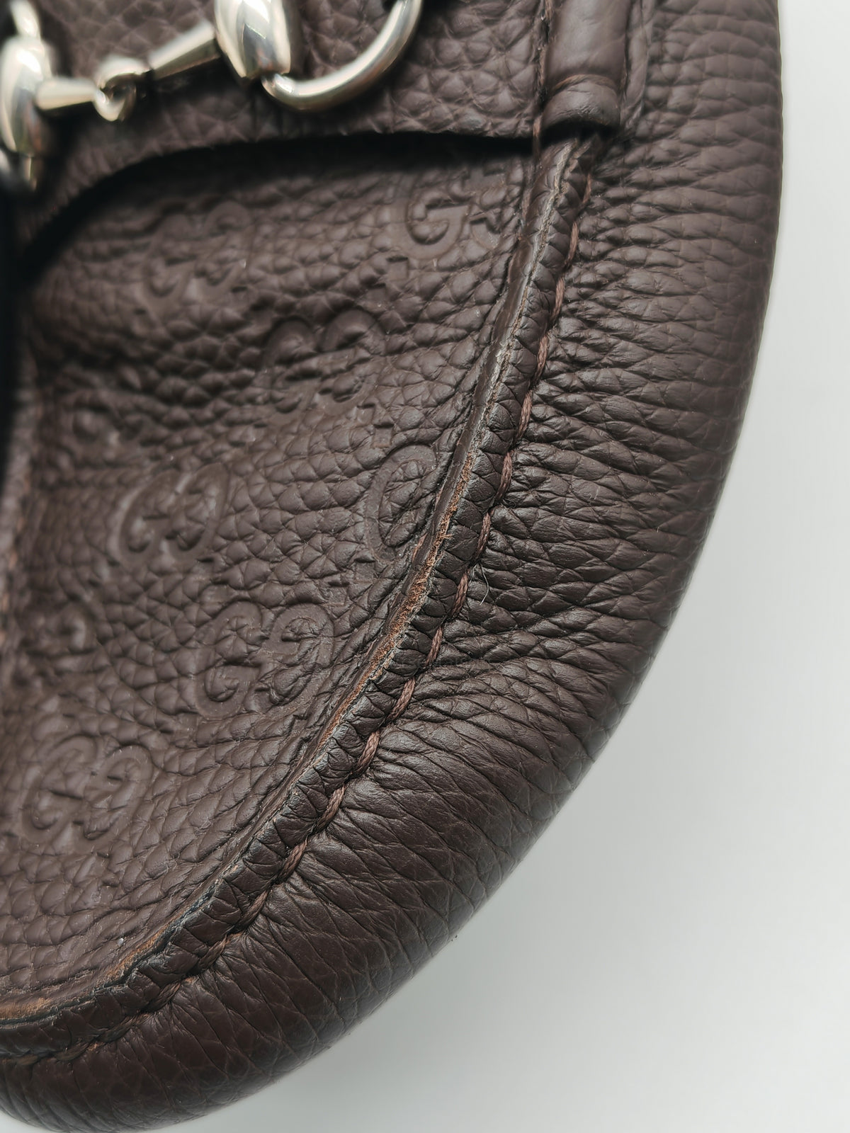 Gucci Leather Driver Loafers in Brown Morsetto Detail Size 7 (25 cm)