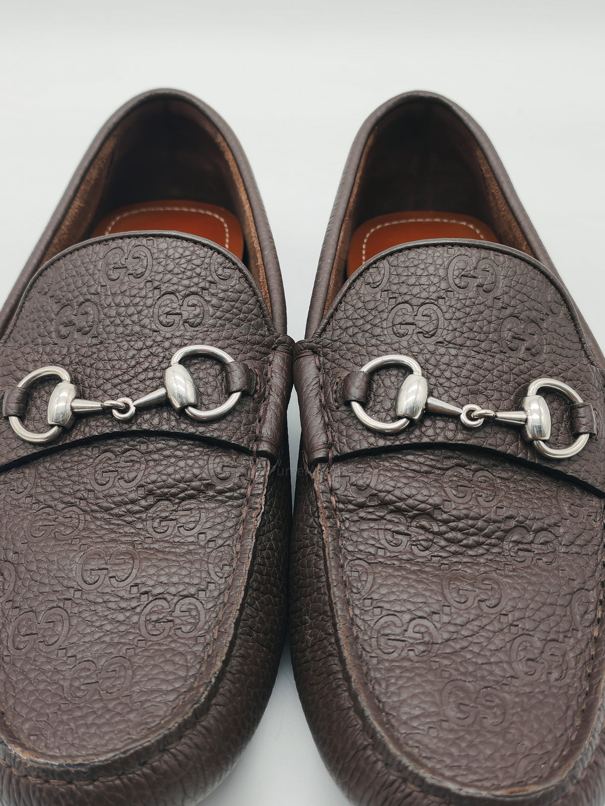Gucci Leather Driver Loafers in Brown Morsetto Detail Size 7 (25 cm)