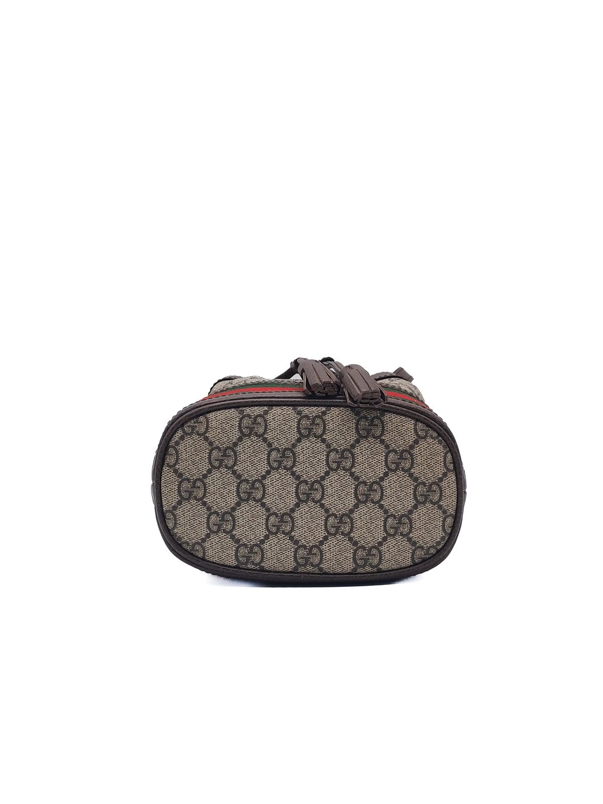 Gucci Ophidia Mini Bucket Bag in GG Supreme Monogram Canvas and Gold Hardware