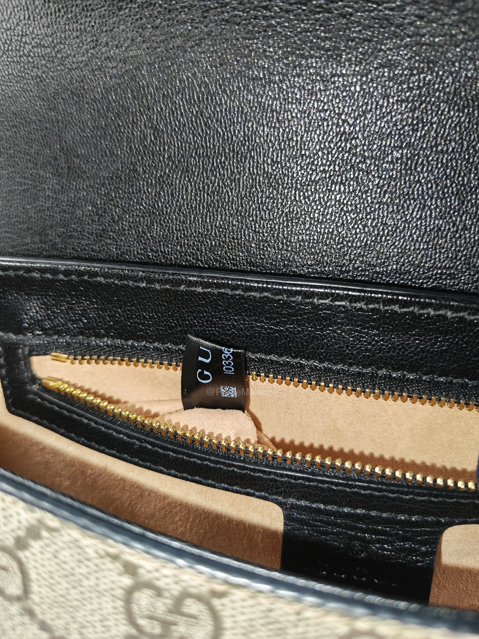 Gucci Padlock Saddle Bag in GG Supreme Monogram Canvas and Gold Hardware