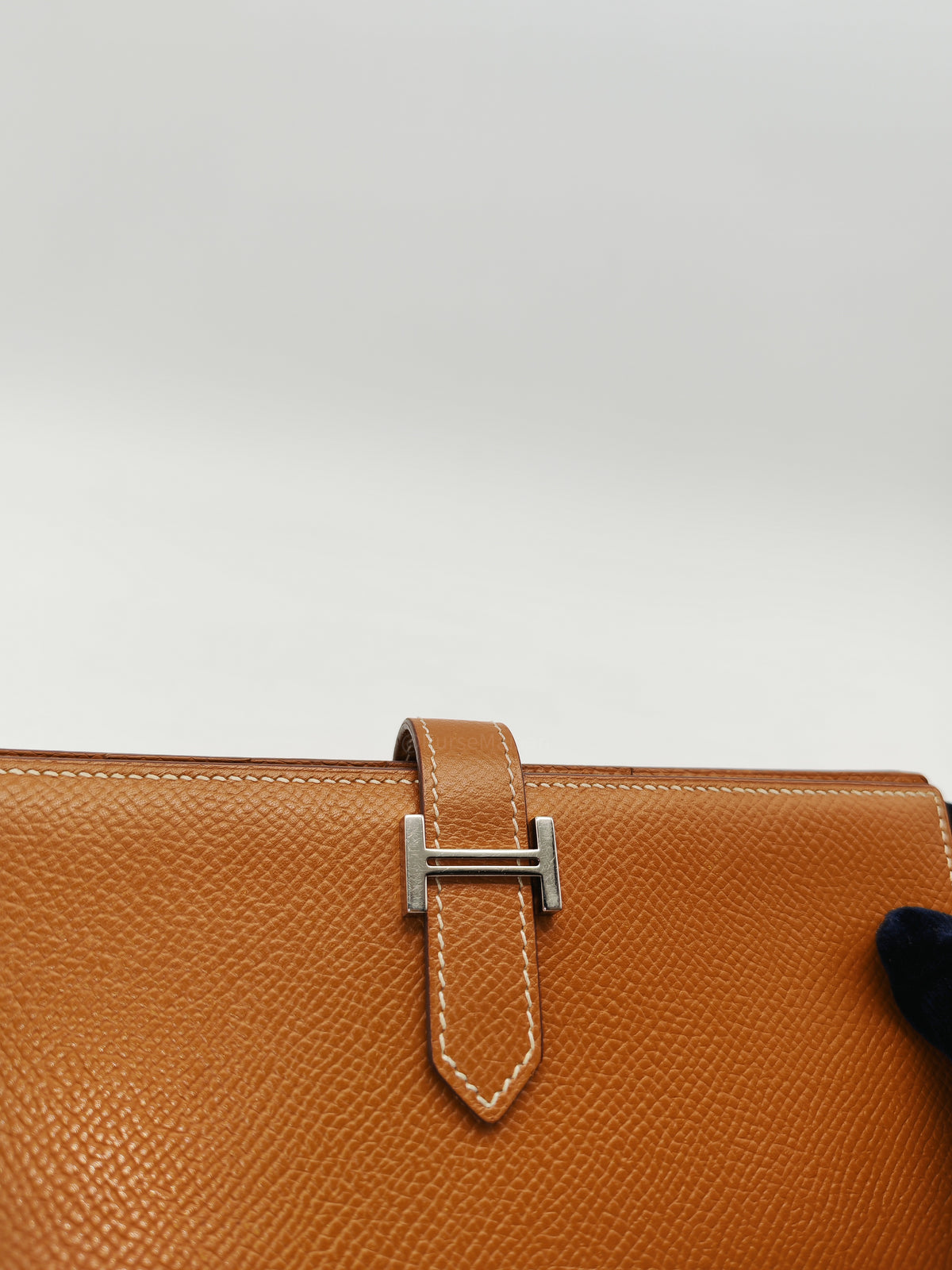 Hermes Bearn Long Wallet in Gold Epsom Leather Palladium Hardware Stamp M Square (2009)