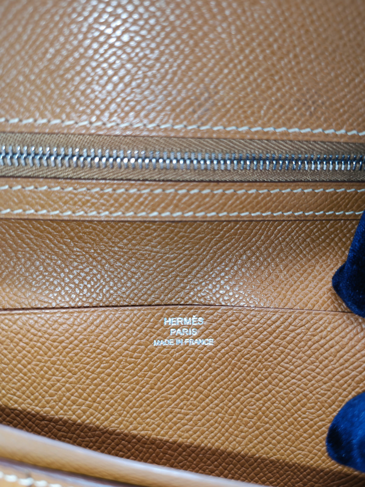Hermes Bearn Long Wallet in Gold Epsom Leather Palladium Hardware Stamp M Square (2009)