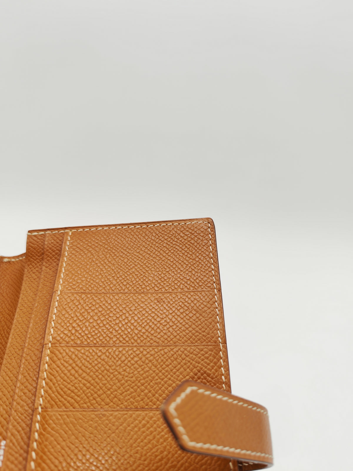 Hermes Bearn Long Wallet in Gold Epsom Leather Palladium Hardware Stamp M Square (2009)