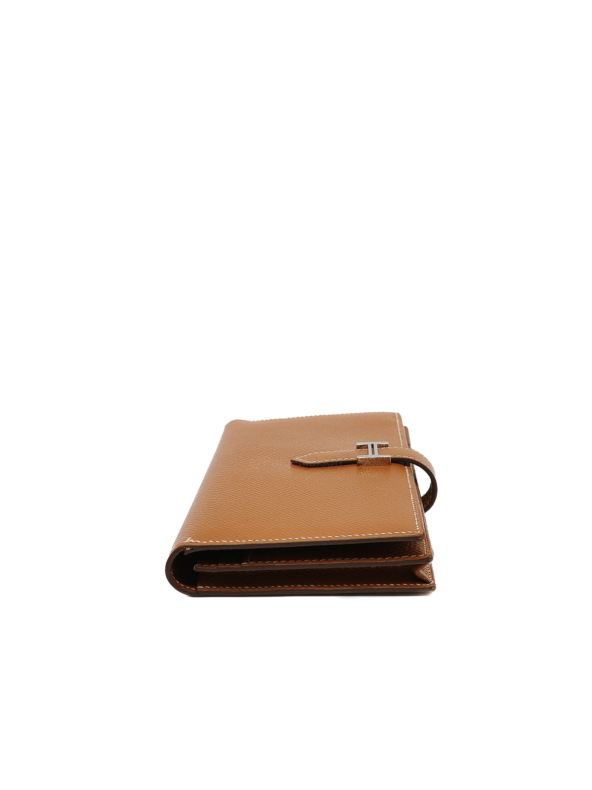 Hermes Bearn Long Wallet in Gold Epsom Leather Palladium Hardware Stamp M Square (2009)