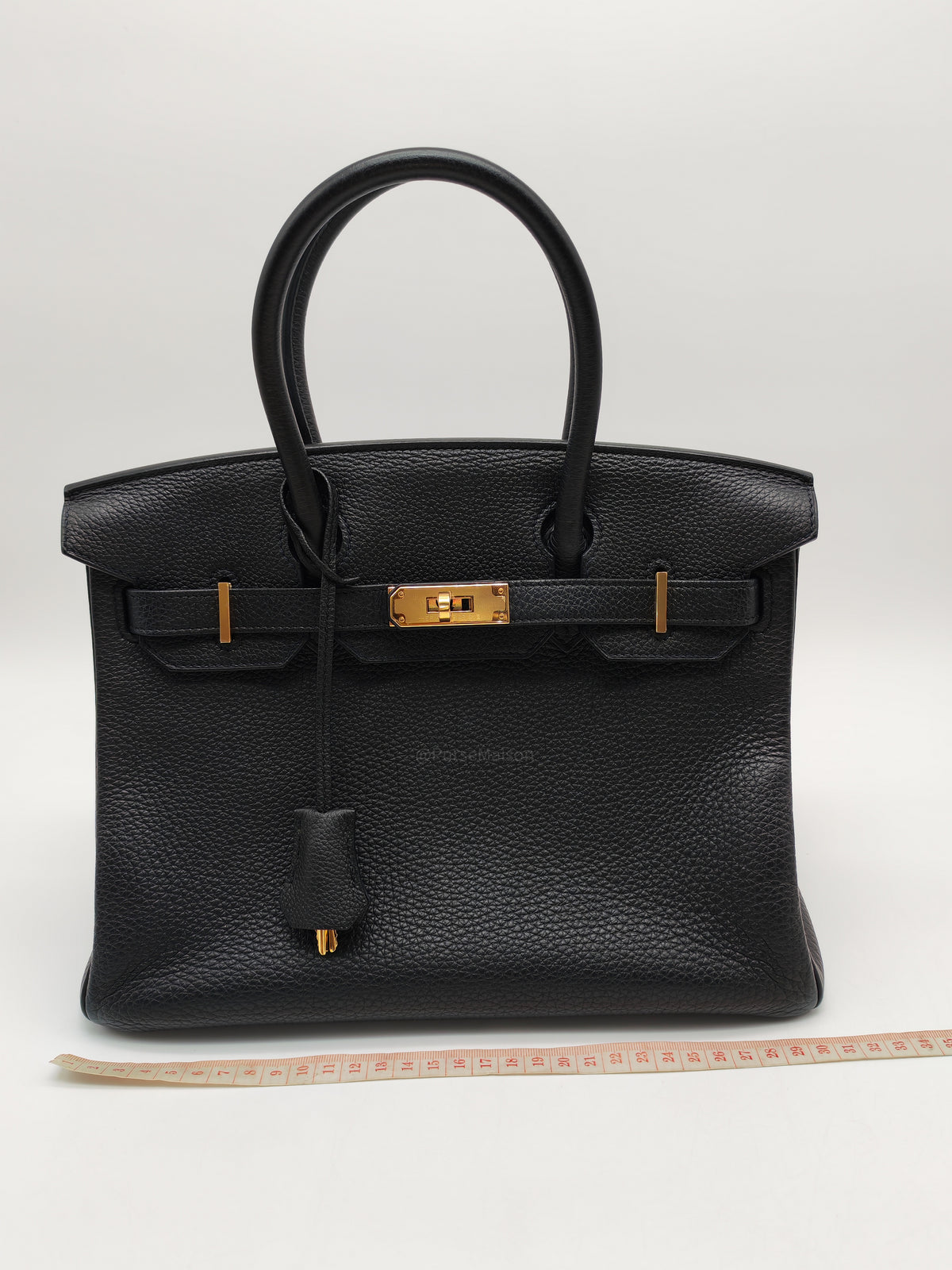 Hermes Birkin 30 Retourne in Black Togo Leather Gold Hardware Stamp Z (2021)