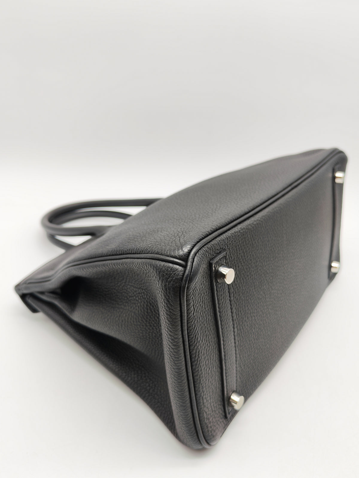 Hermes Birkin 30 Retourne in Black Togo Leather Palladium Hardware Stamp A (2017)