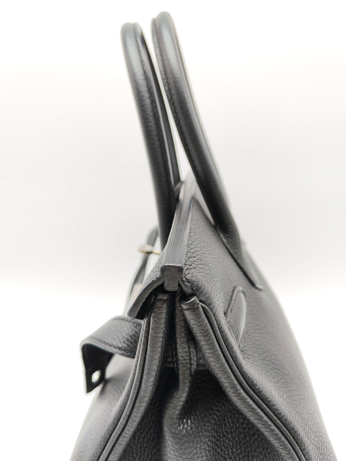 Hermes Birkin 30 Retourne in Black Togo Leather Palladium Hardware Stamp A (2017)