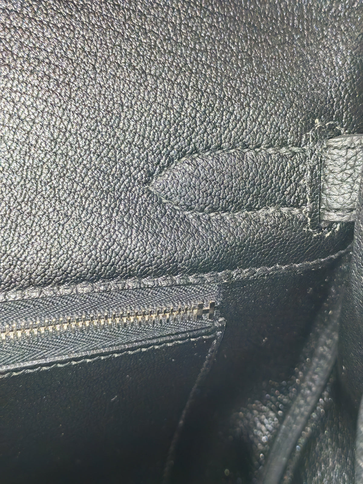 Hermes Birkin 30 Retourne in Black Togo Leather Palladium Hardware Stamp A (2017)