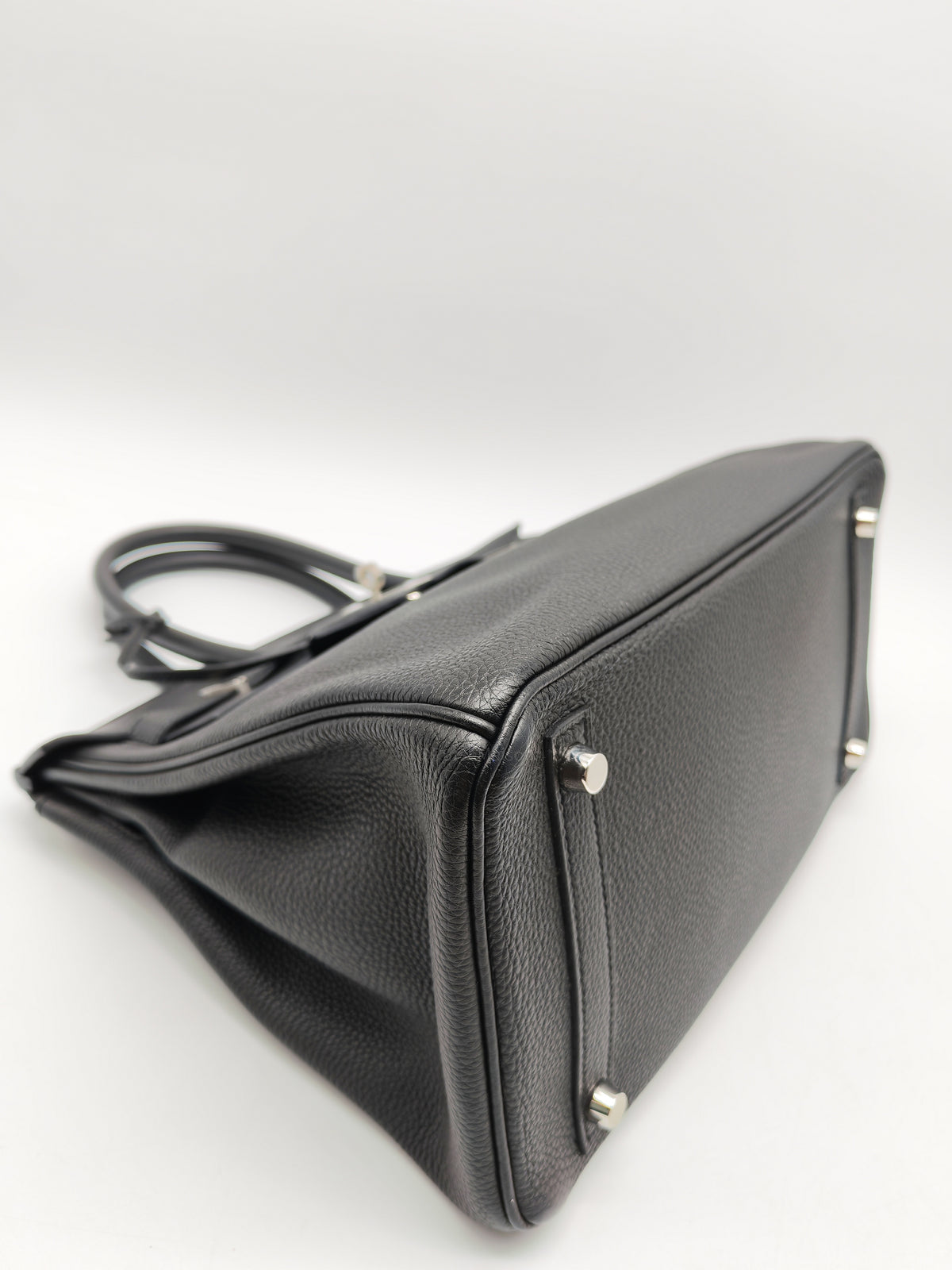Hermes Birkin 30 Retourne in Black Togo Leather Palladium Hardware Stamp A (2017)
