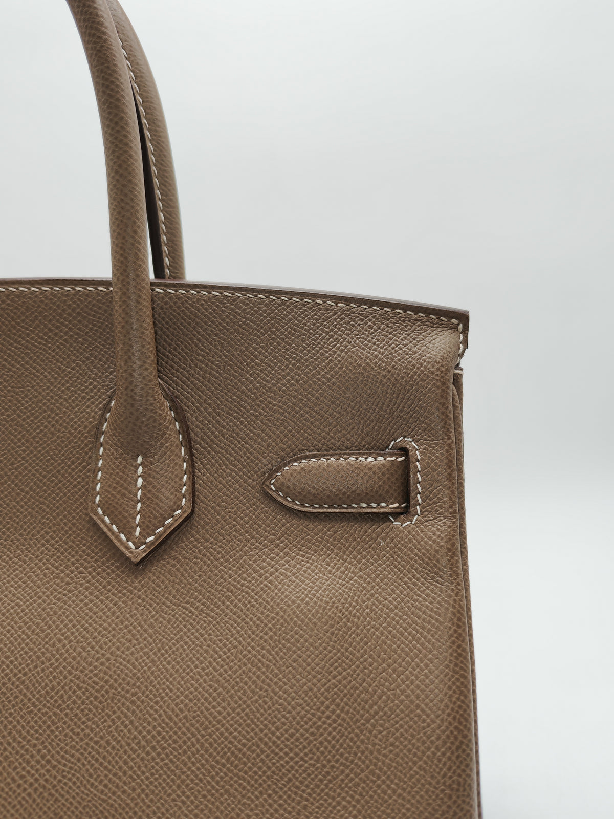 Hermes Birkin 30 Retourne in Etoupe Epsom Leather Gold Hardware Stamp Y (2020)