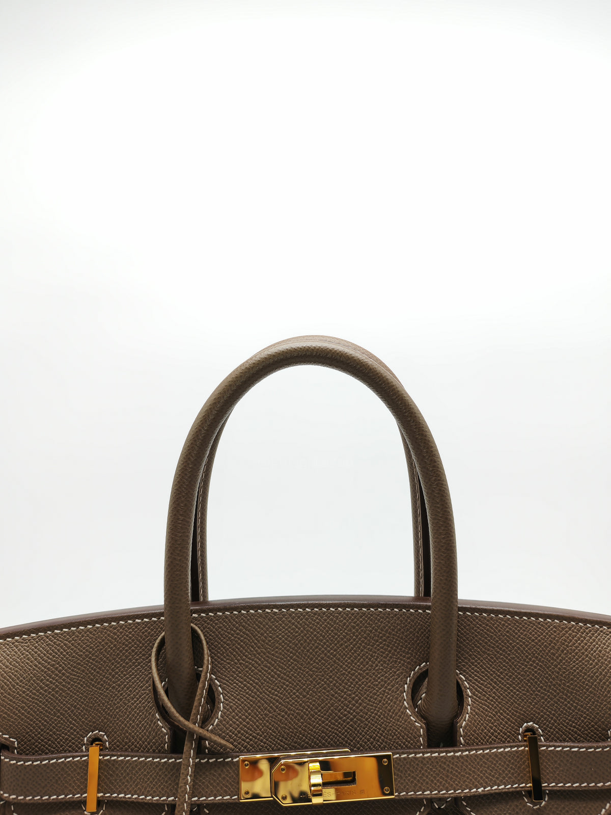 Hermes Birkin 30 Retourne in Etoupe Epsom Leather Gold Hardware Stamp Y (2020)