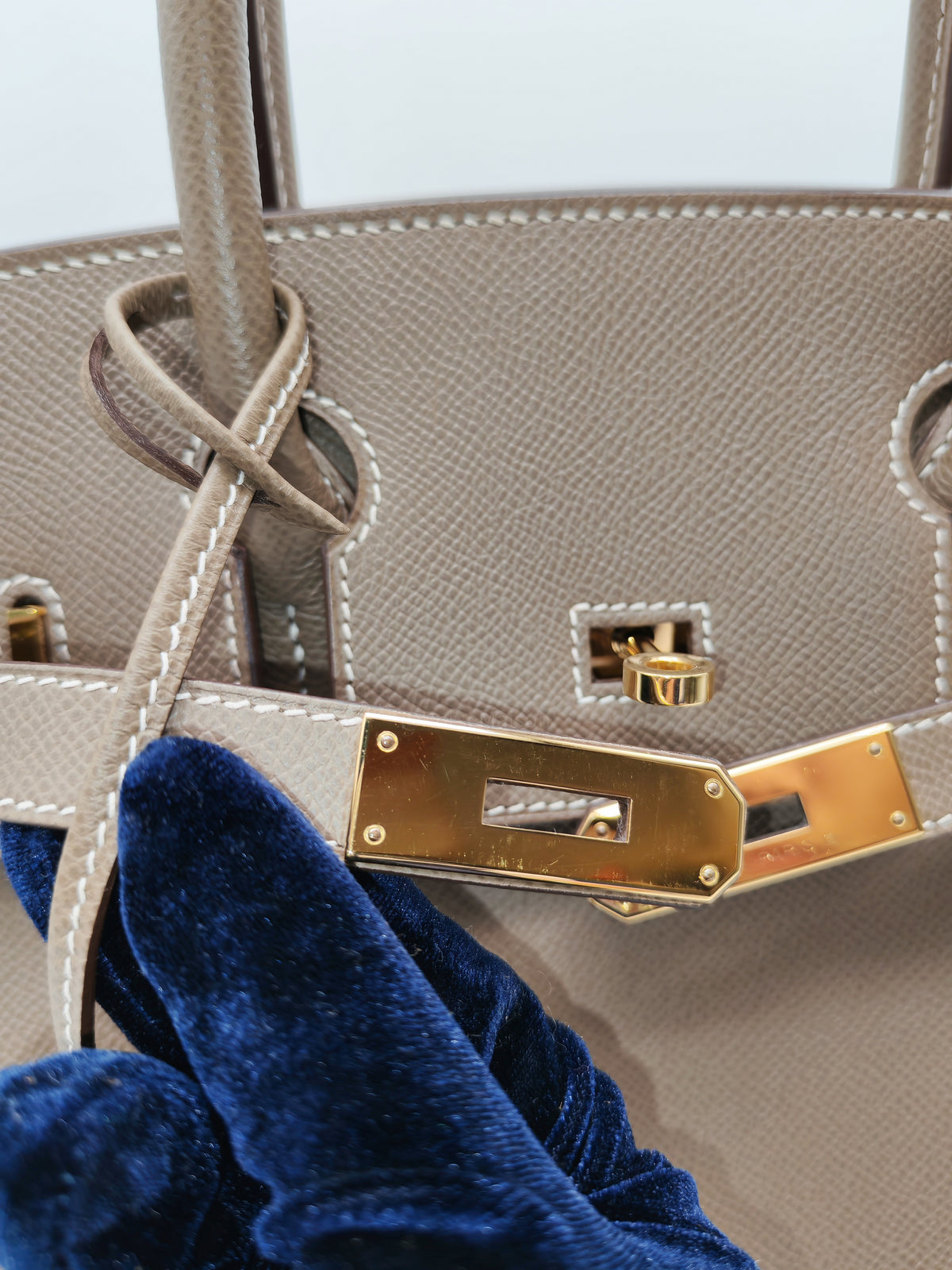 Hermes Birkin 30 Retourne in Etoupe Epsom Leather Gold Hardware Stamp Y (2020)