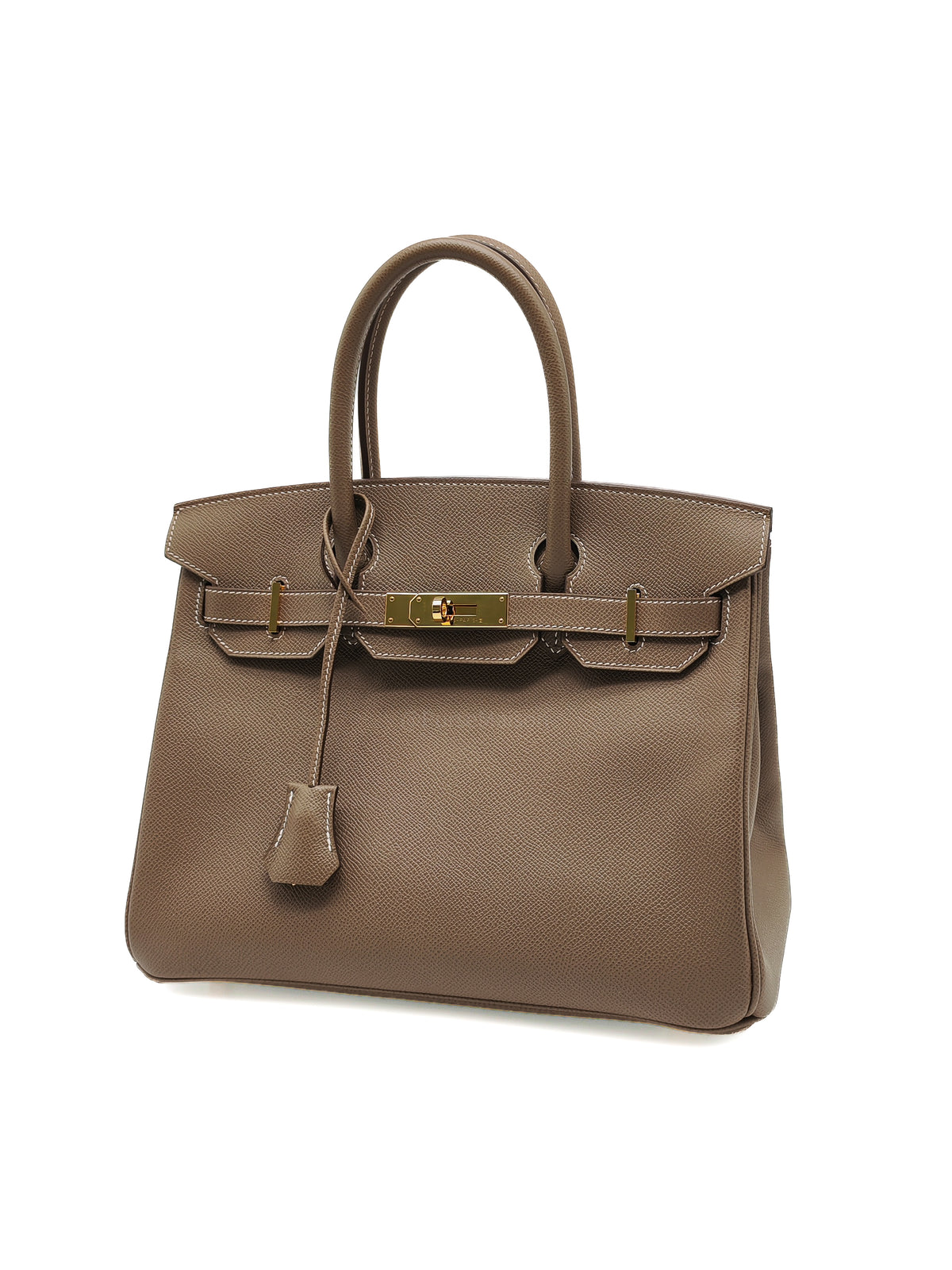 Hermes Birkin 30 Retourne in Etoupe Epsom Leather Gold Hardware Stamp Y (2020)