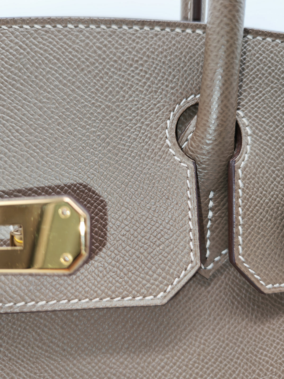 Hermes Birkin 30 Retourne in Etoupe Epsom Leather Gold Hardware Stamp Y (2020)