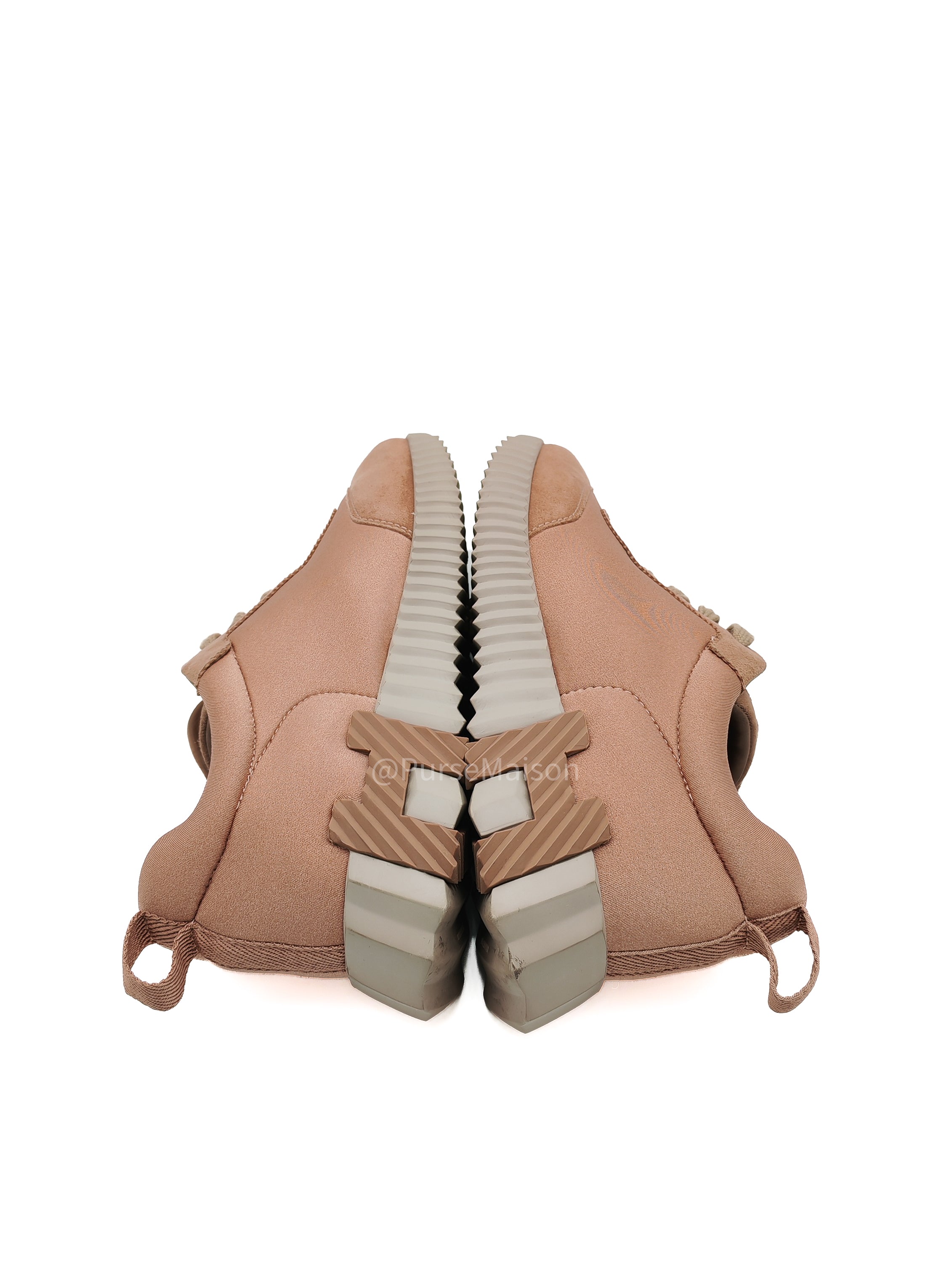 Hermes Rose Bouncing Sneakers in Pink Suede Size 37 EU (23.8cm)