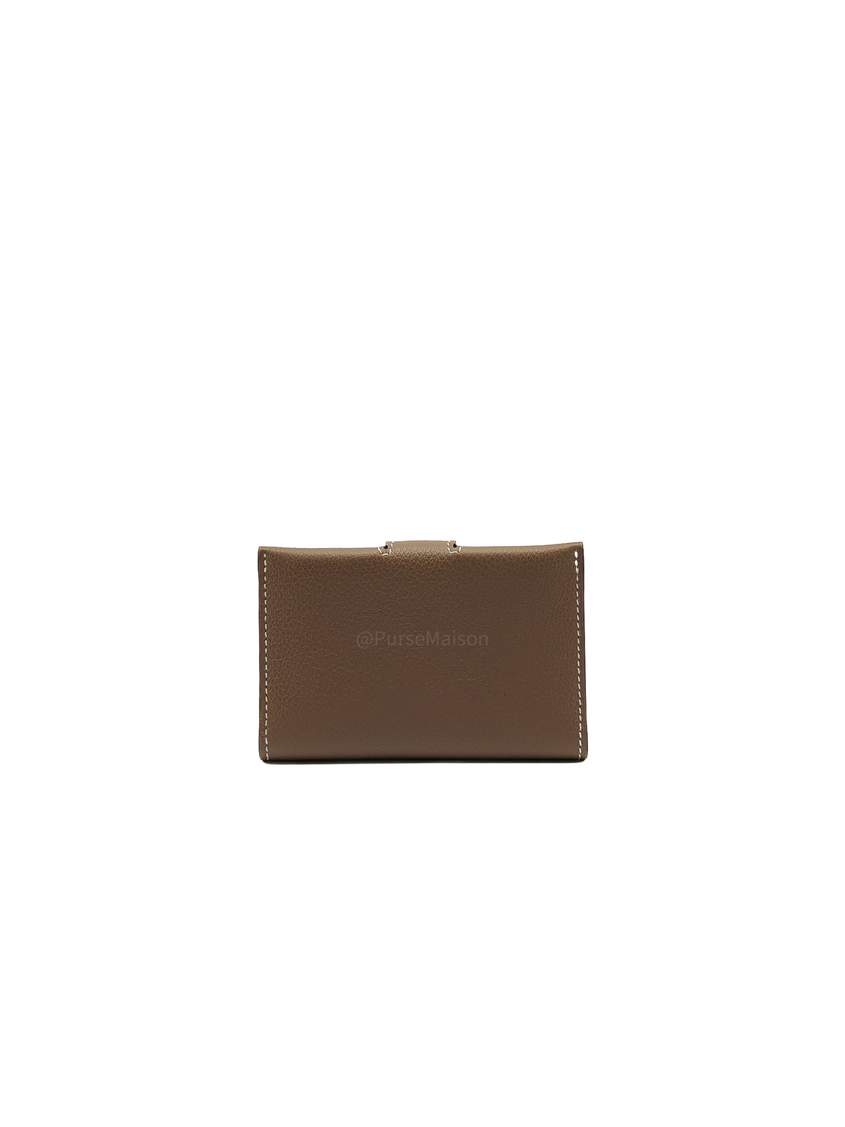 Hermes R.M.S. Card Holder Taupe Evercolor Leather Palladium Hardware Stamp G(2026)