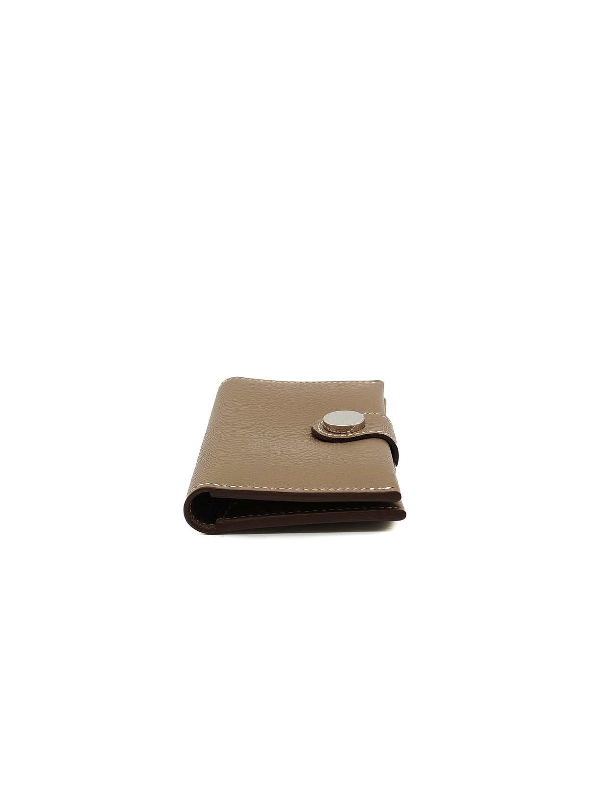 Hermes R.M.S. Card Holder Taupe Evercolor Leather Palladium Hardware Stamp G(2026)