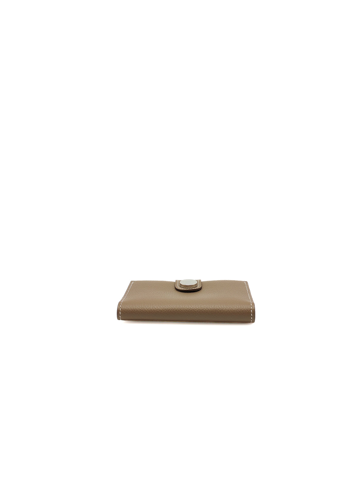 Hermes R.M.S. Card Holder Taupe Evercolor Leather Palladium Hardware Stamp G(2026)