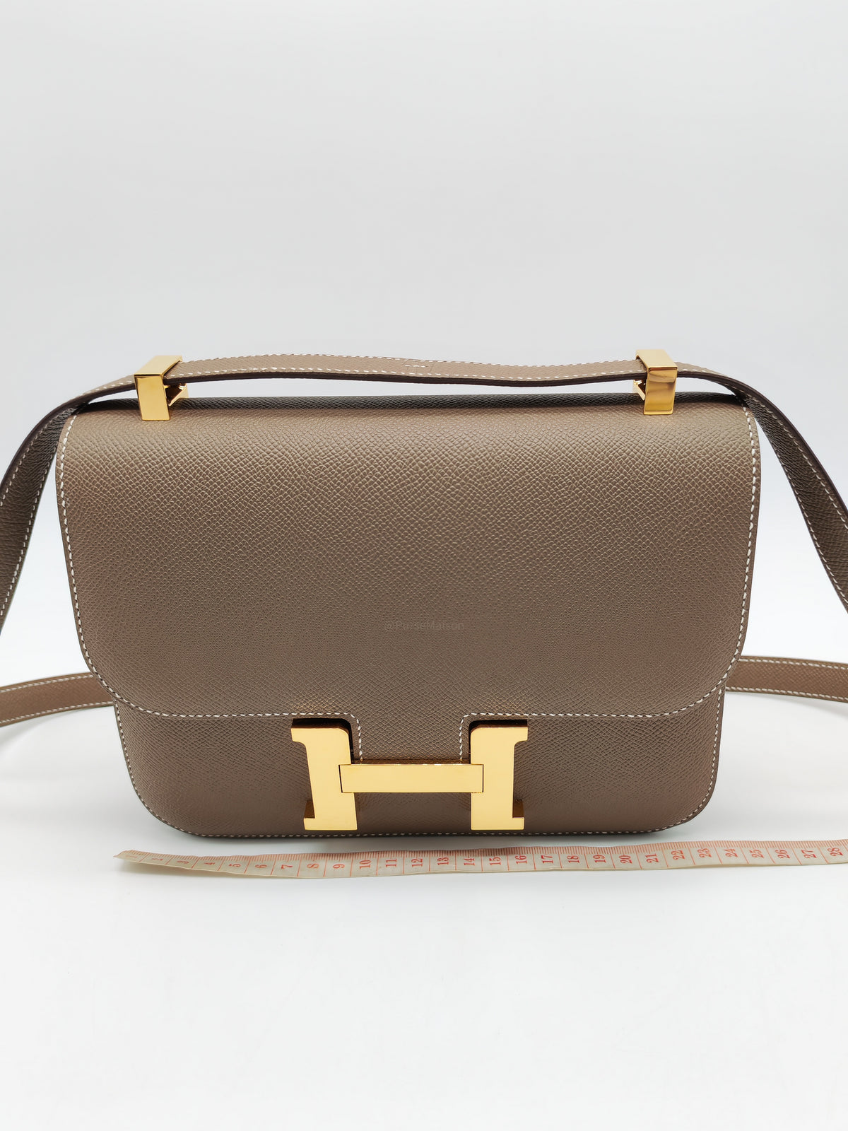 Hermes Constance 24 in Etoupe Epsom Leather Gold Hardware Stamp U (UMS 685 TB)