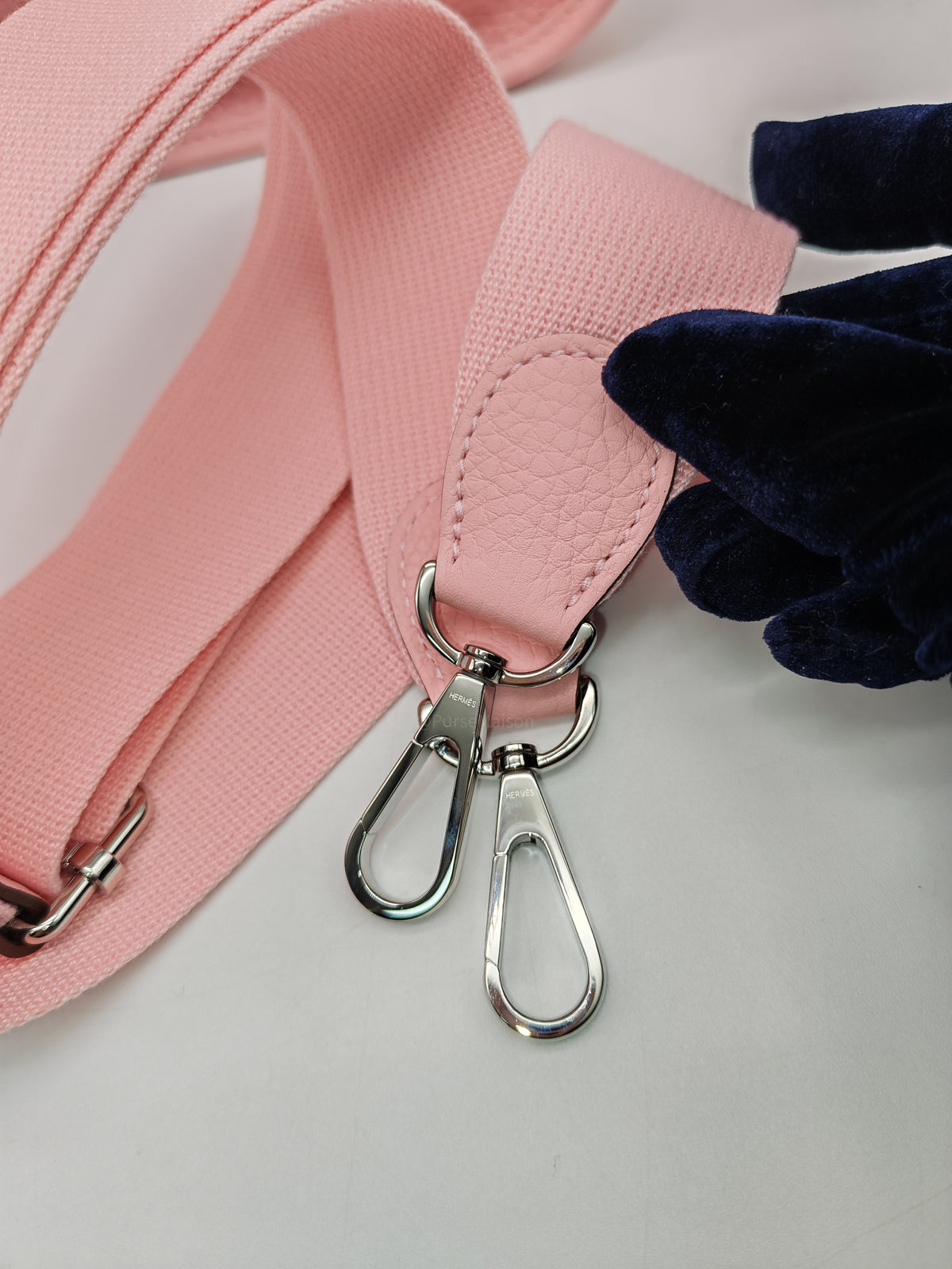 Hermes Evelyne Poche III 23 in Sakura Pink Clemence Leather Palladium Hardware Stamp K (2025)