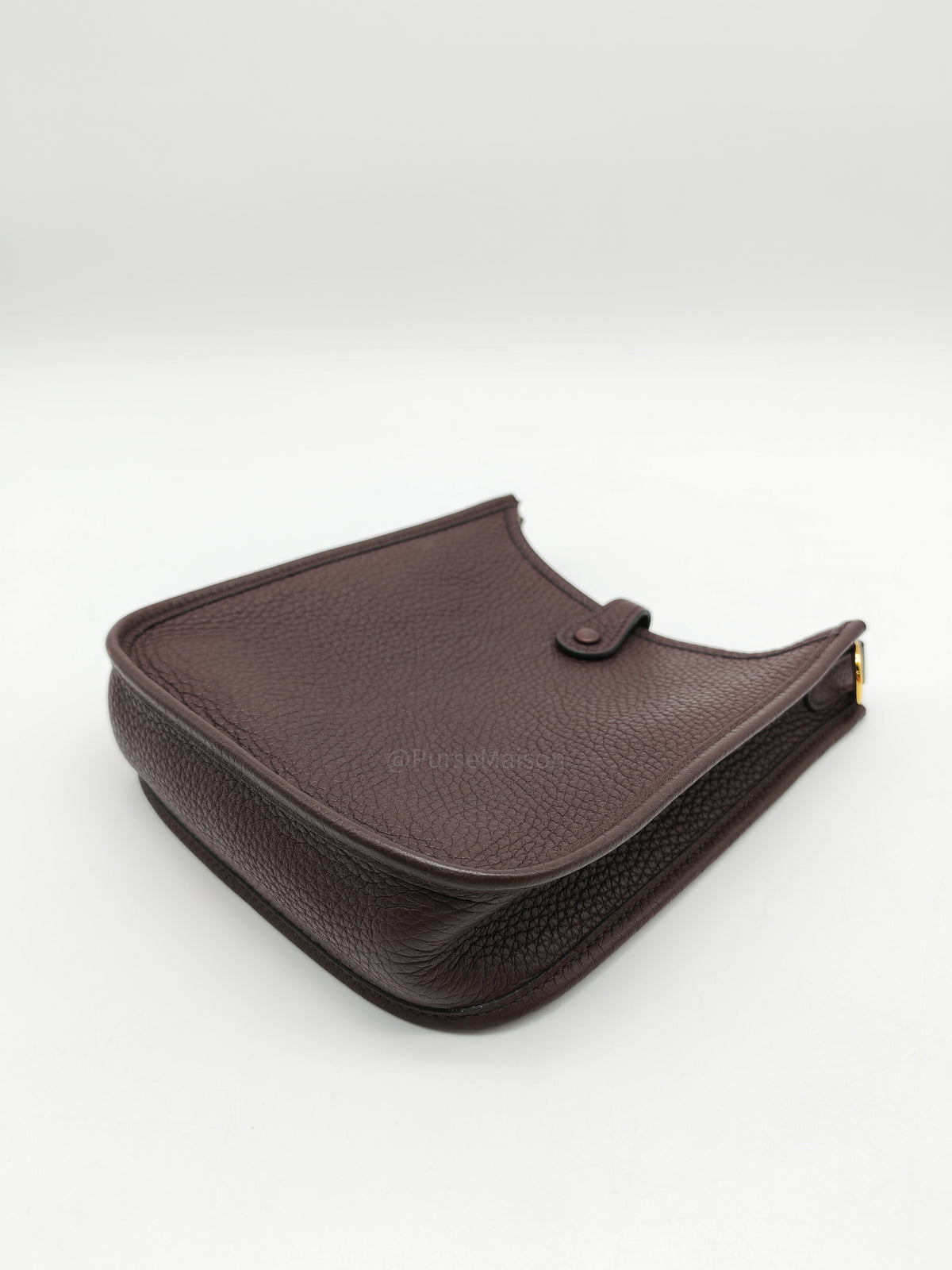 Hermes Evelyne TPM in Rouge Sellier Clemence Leather and Gold Hardware Stamp Z (2021)