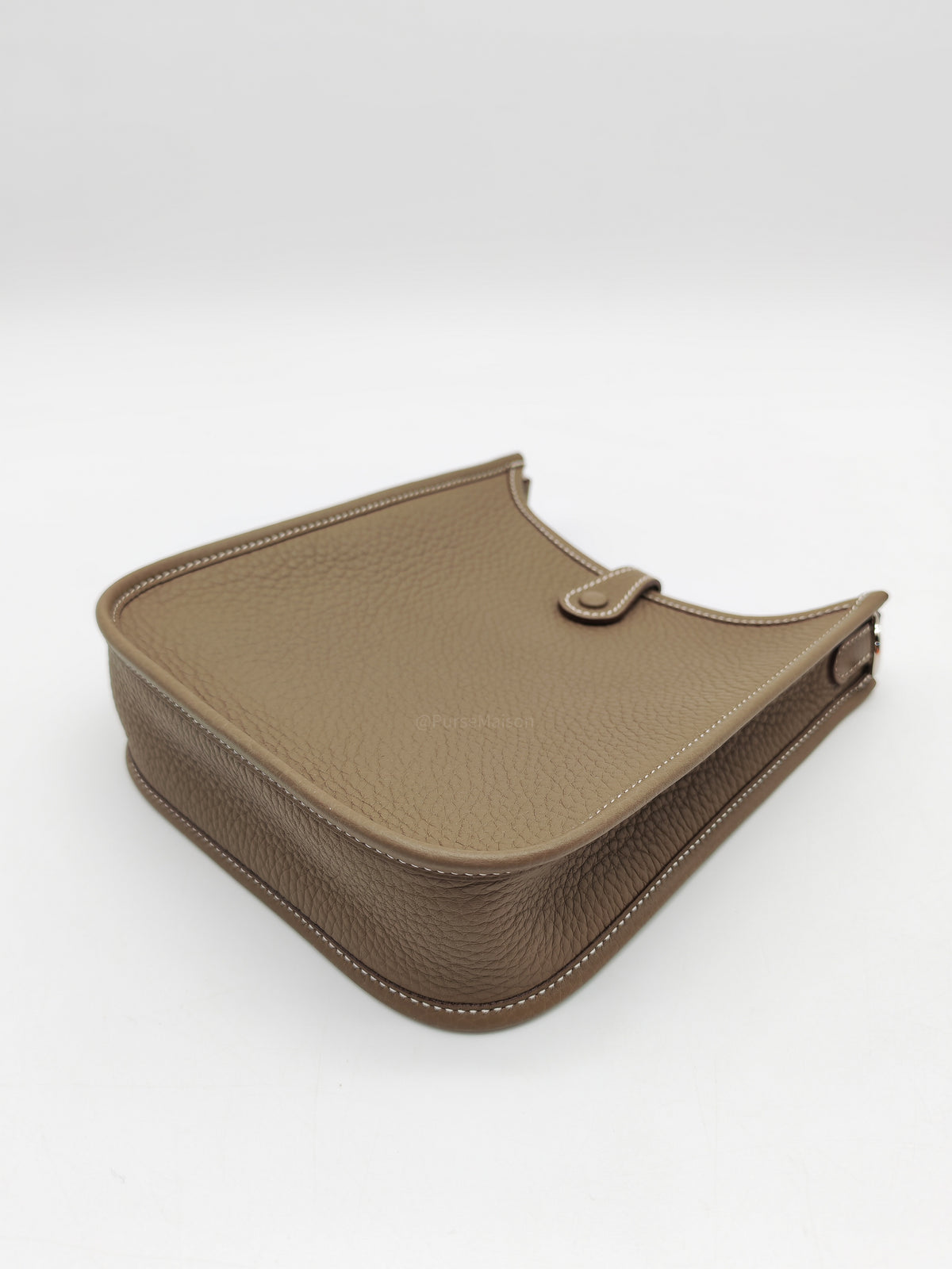 Hermes Evelyne TPM in Etoupe Taurillon Clemence Leather and Palladium Hardware Stamp G (2026)