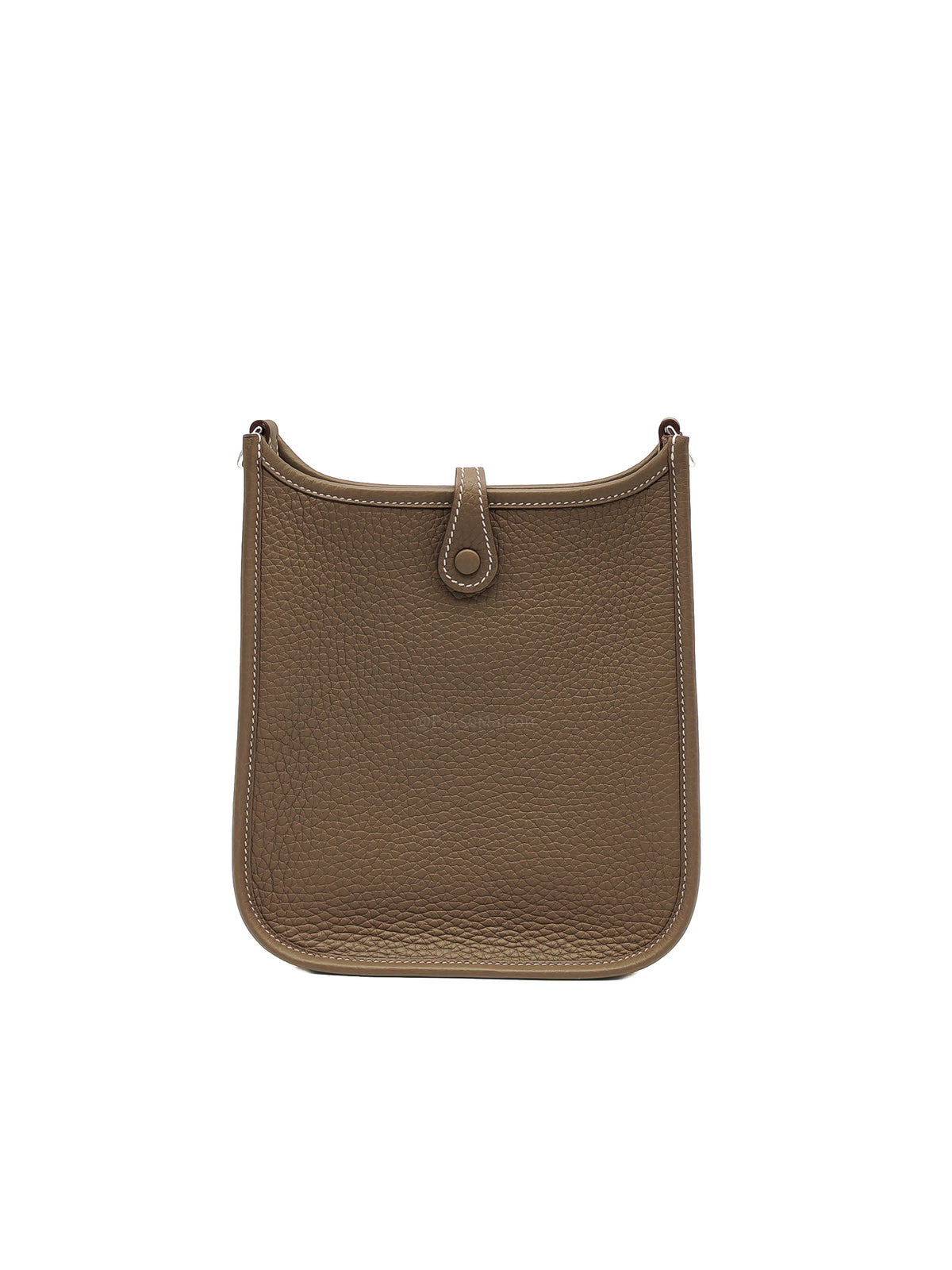 Hermes Evelyne TPM in Etoupe Taurillon Clemence Leather and Palladium Hardware Stamp G (2026)