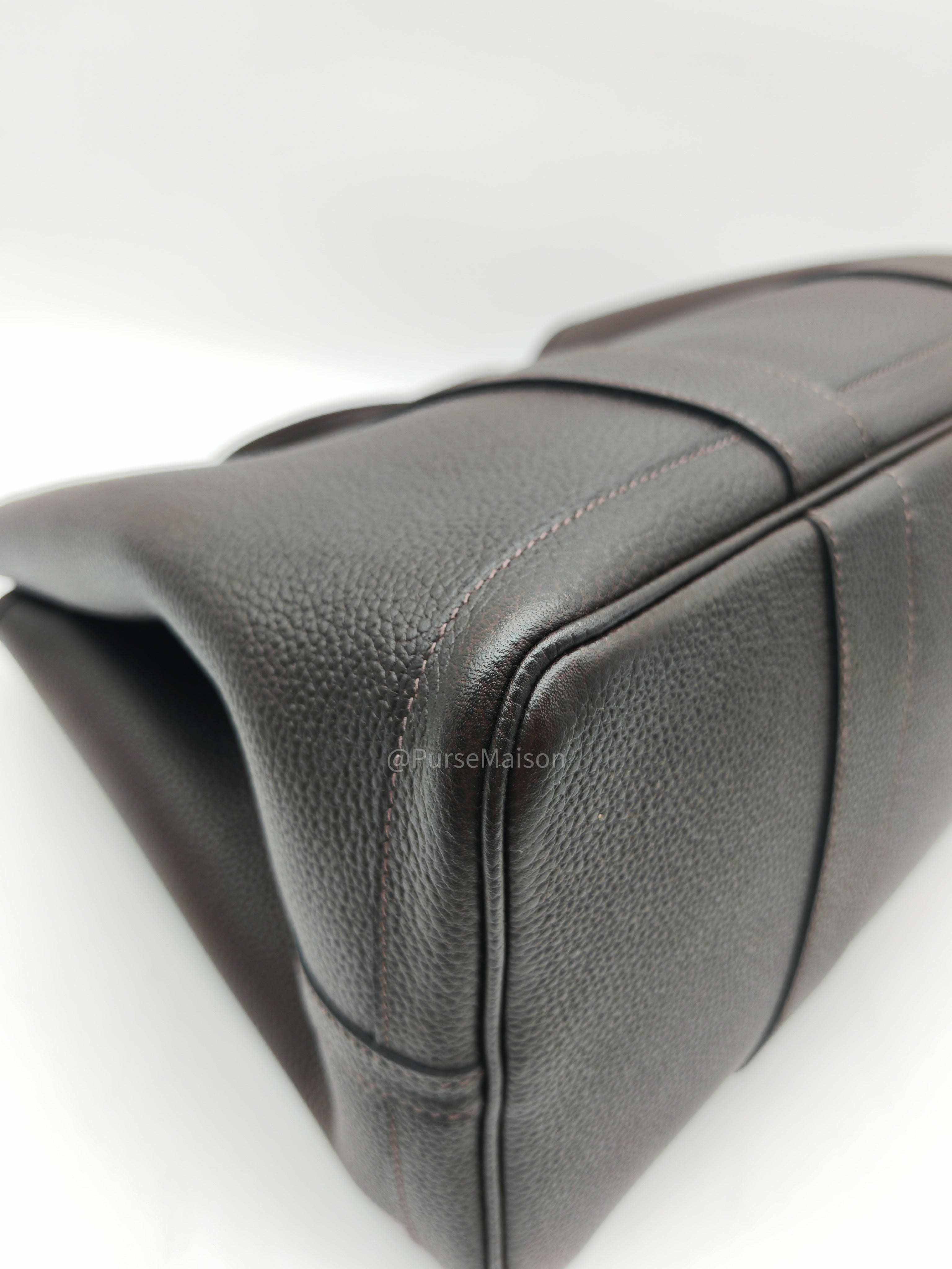 Hermes Garden Party Tote Bag (GPT) 36 in Nicotine Cocaon Leather Palladium Hardware Stamp G(2026)