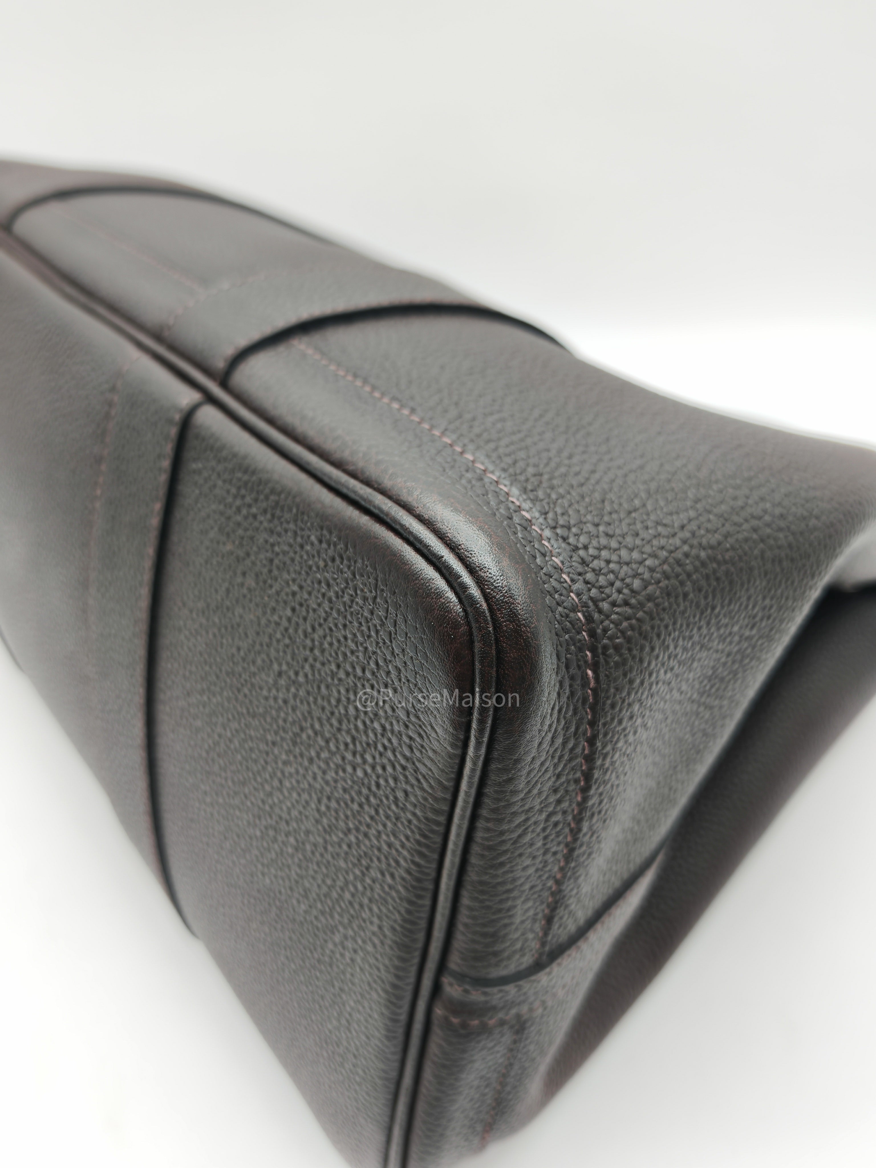 Hermes Garden Party Tote Bag (GPT) 36 in Nicotine Cocaon Leather Palladium Hardware Stamp G(2026)
