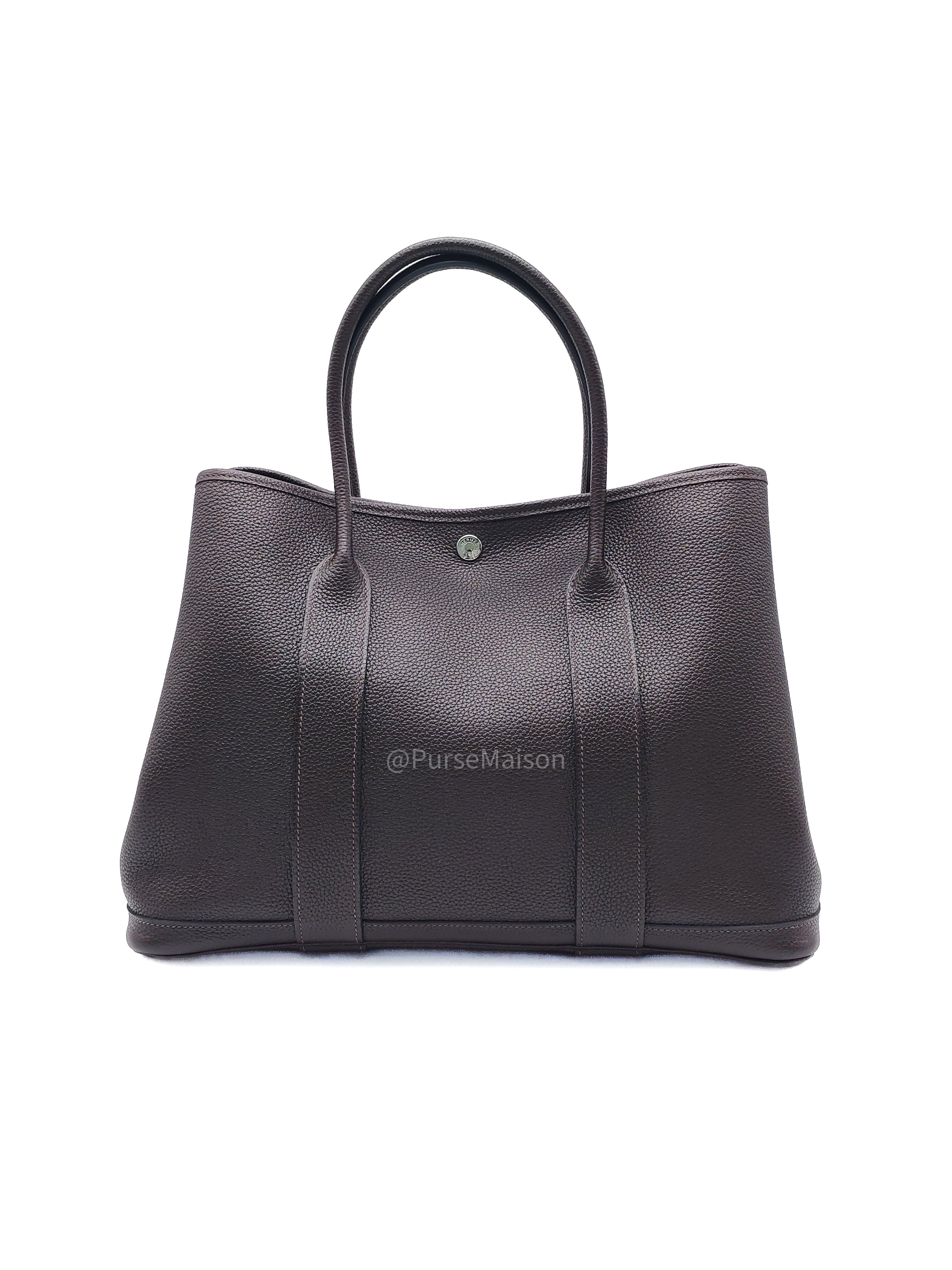 Hermes Garden Party Tote Bag (GPT) 36 in Nicotine Cocaon Leather Palladium Hardware Stamp G(2026)
