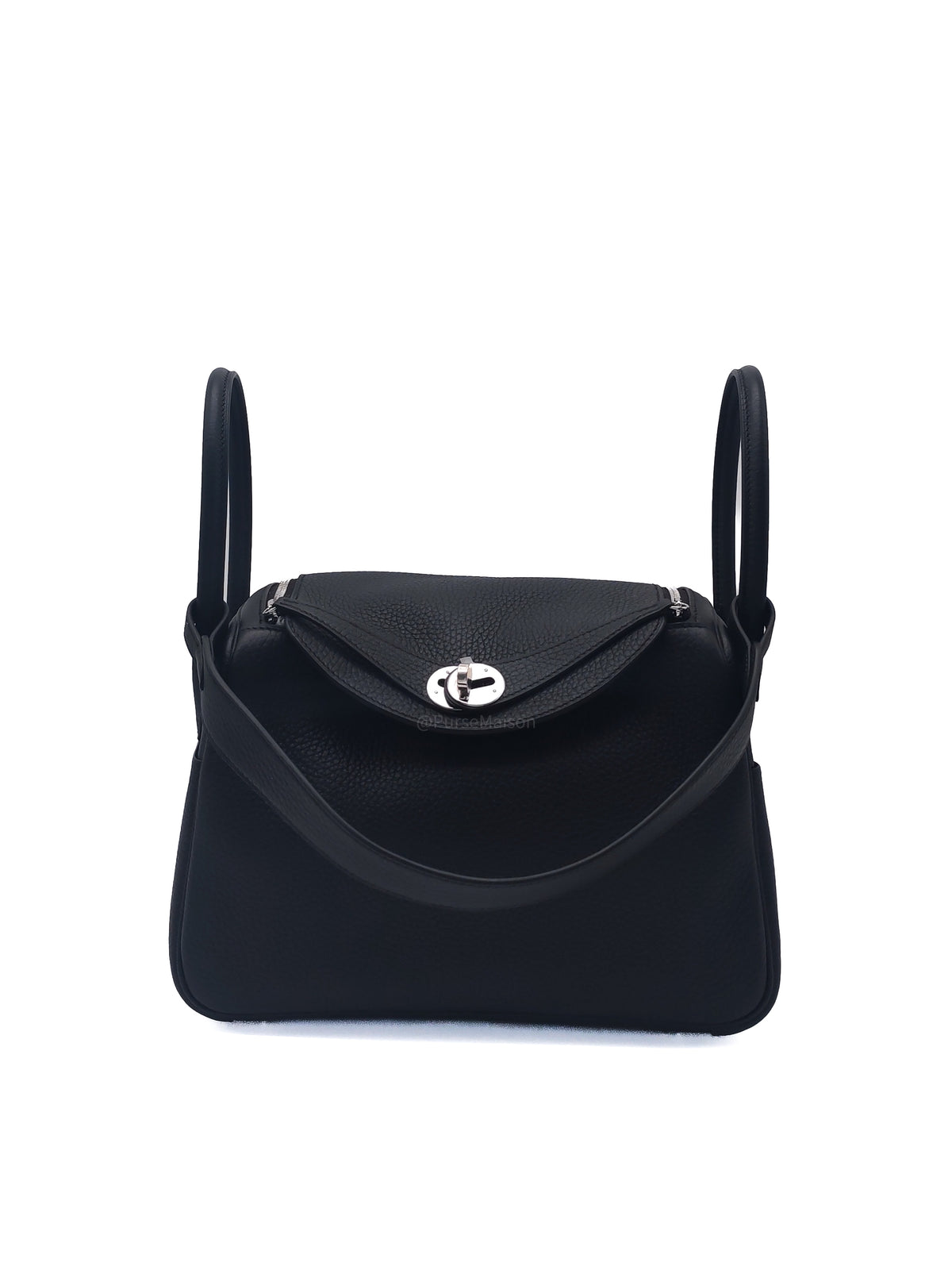 Hermes Lindy 26 in Noir Clemence Leather Palladium Hardware Stamp G (2026)