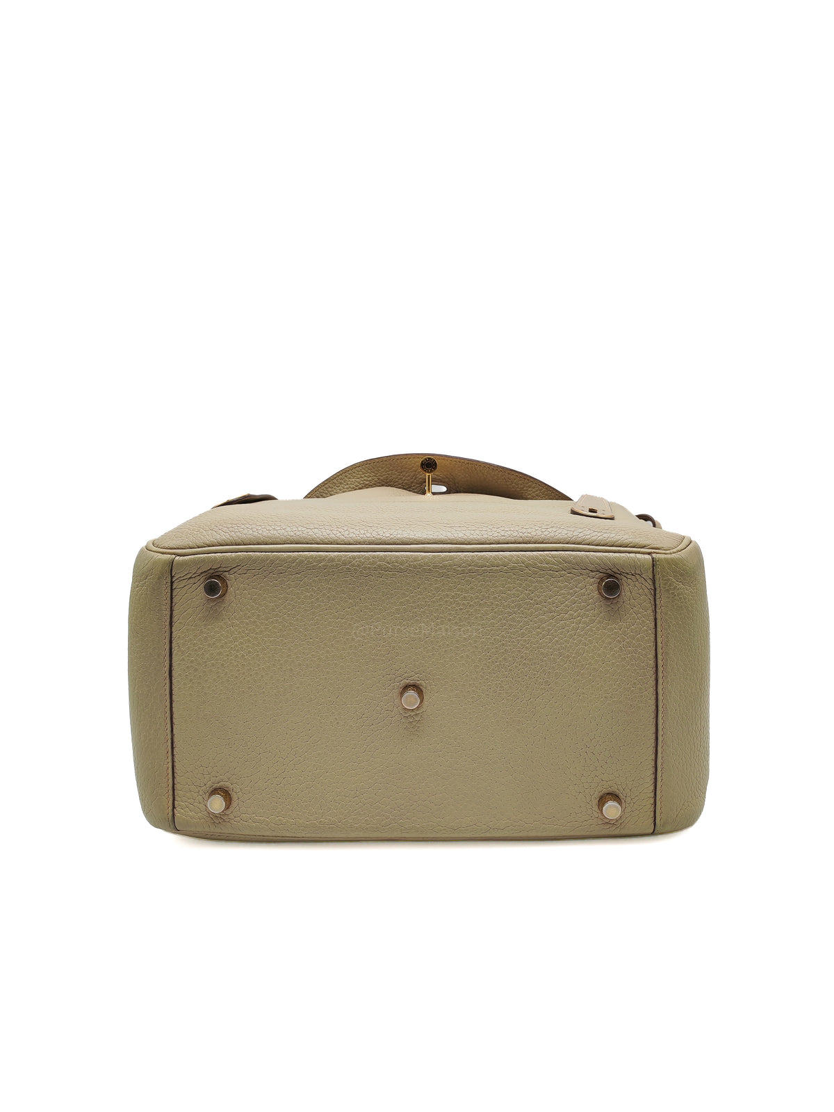 Hermes Lindy 30 in Trench Clemence Leather Gold Hardware Stamp Square Q (2013)