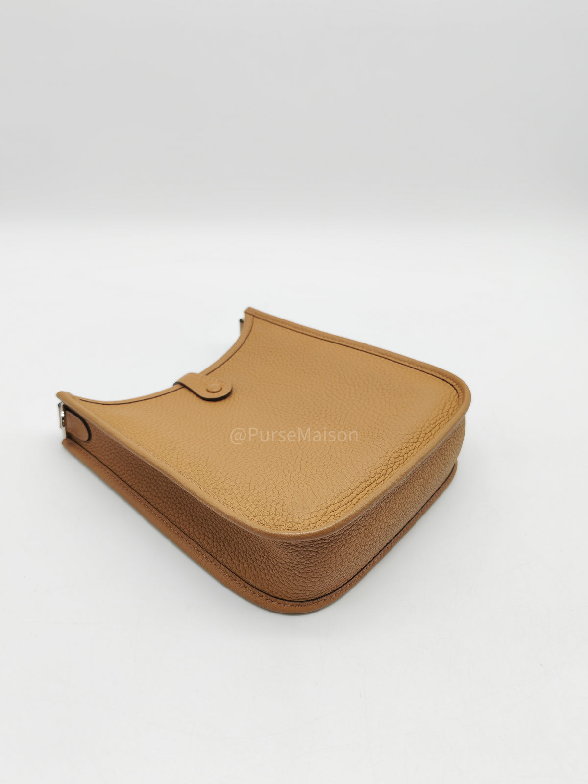 Hermes Mini Evelyne 16 in Biscuit Clemence Leather and Palladium Hardware Stamp Z (2021)