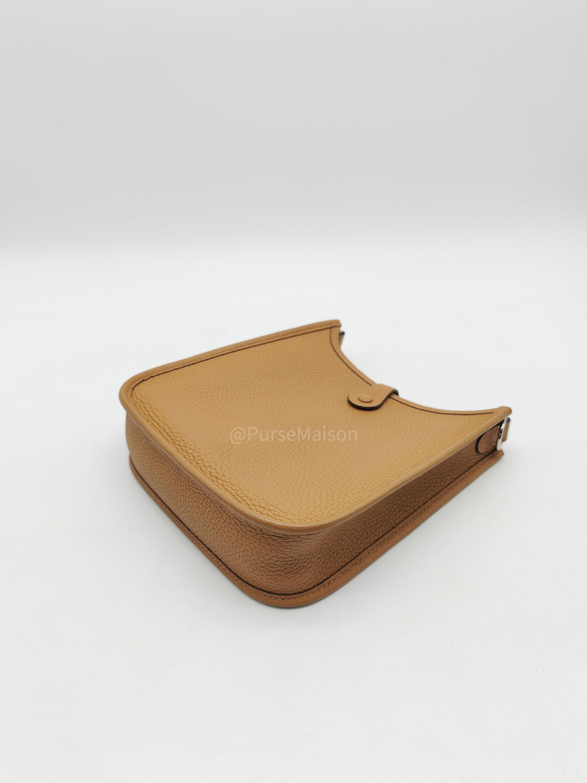 Hermes Mini Evelyne 16 in Biscuit Clemence Leather and Palladium Hardware Stamp Z (2021)