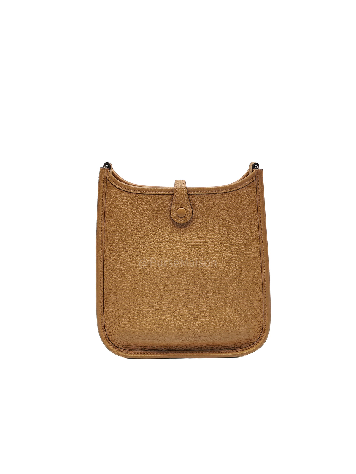 Hermes Mini Evelyne 16 in Biscuit Clemence Leather and Palladium Hardware Stamp Z (2021)