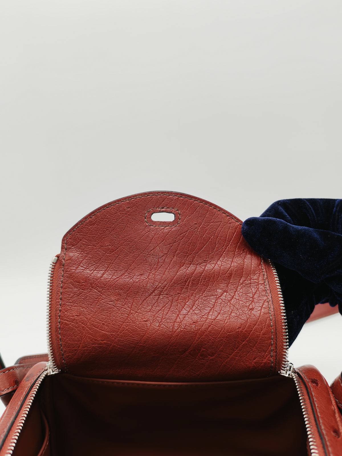 Hermes Mini Lindy in Rouge H Ostrich Leather Palladium Hardware Stamp K (2025)