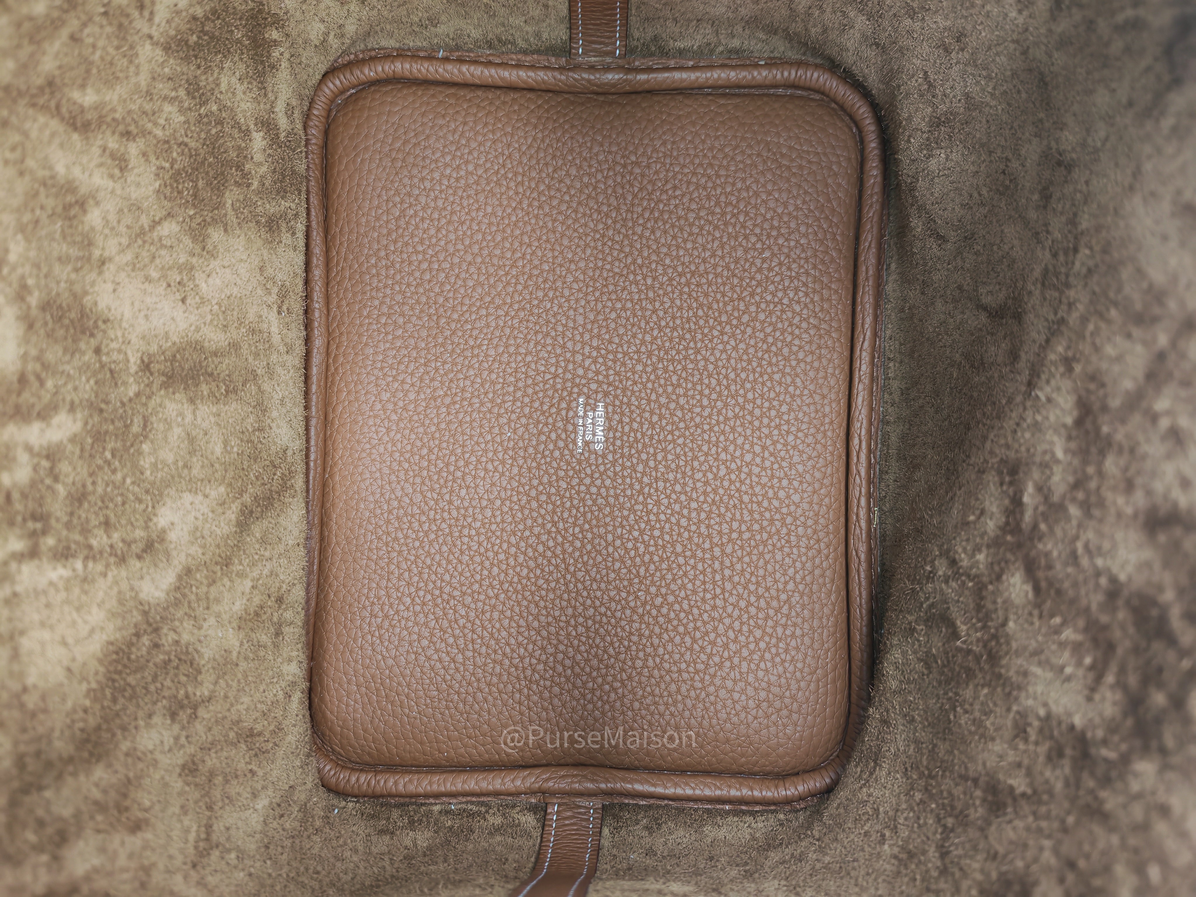 Hermes Picotin 22 in Gold Taurillion Maurice Leather Palladium Hardware Stamp U(2022)