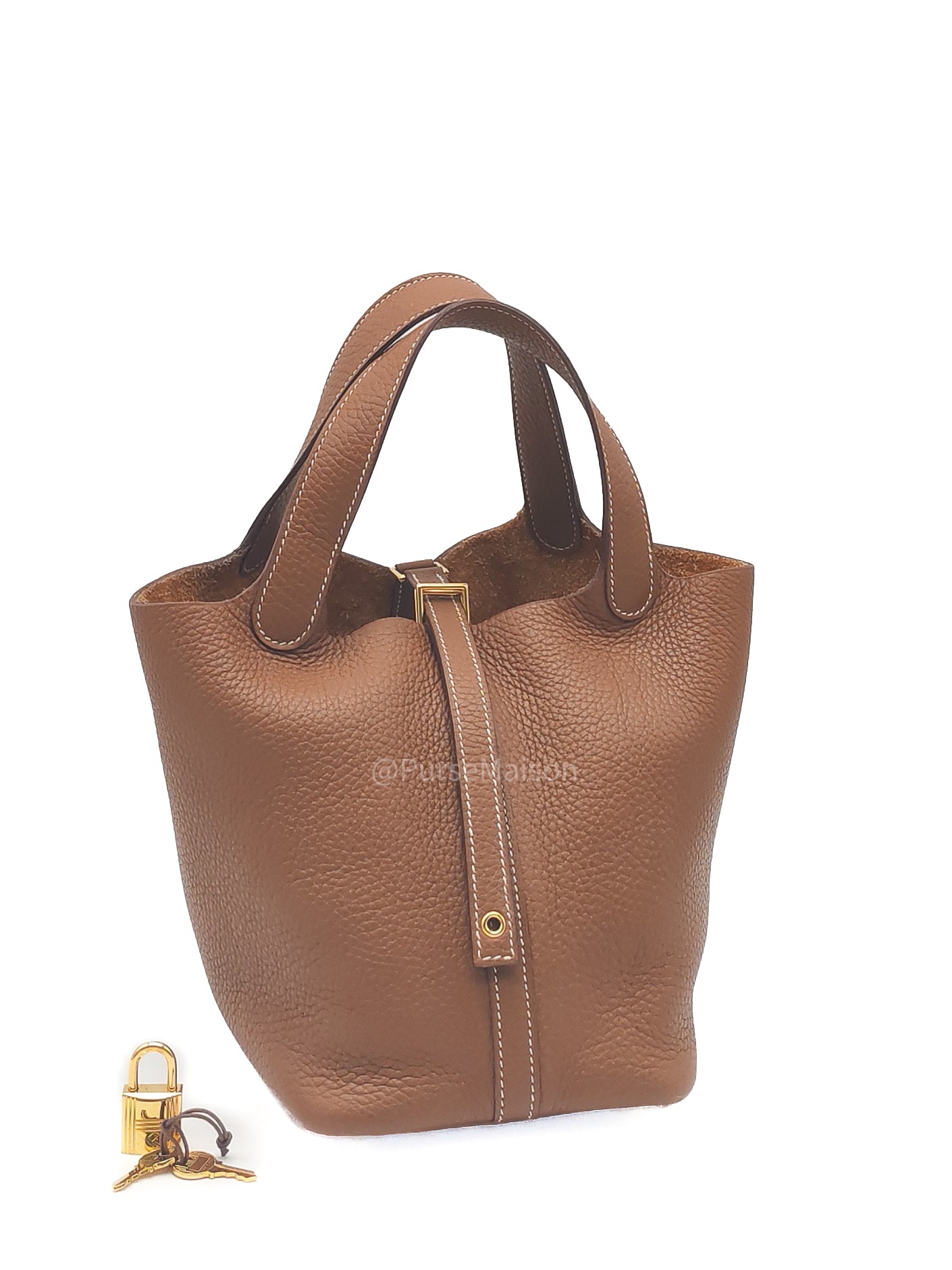 Hermes Picotin Lock 18 in Gold Clemence Leather and Gold Hardware Stamp Z(2021)