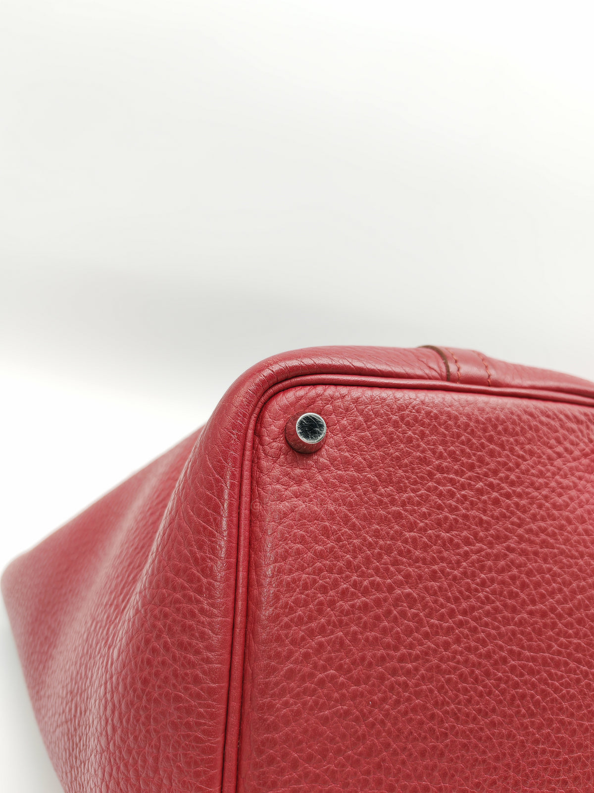 Hermes Picotin Lock 18 in Rouge H Taurillon Clemence Leather and Palladium Hardware Stamp Square O (2011)