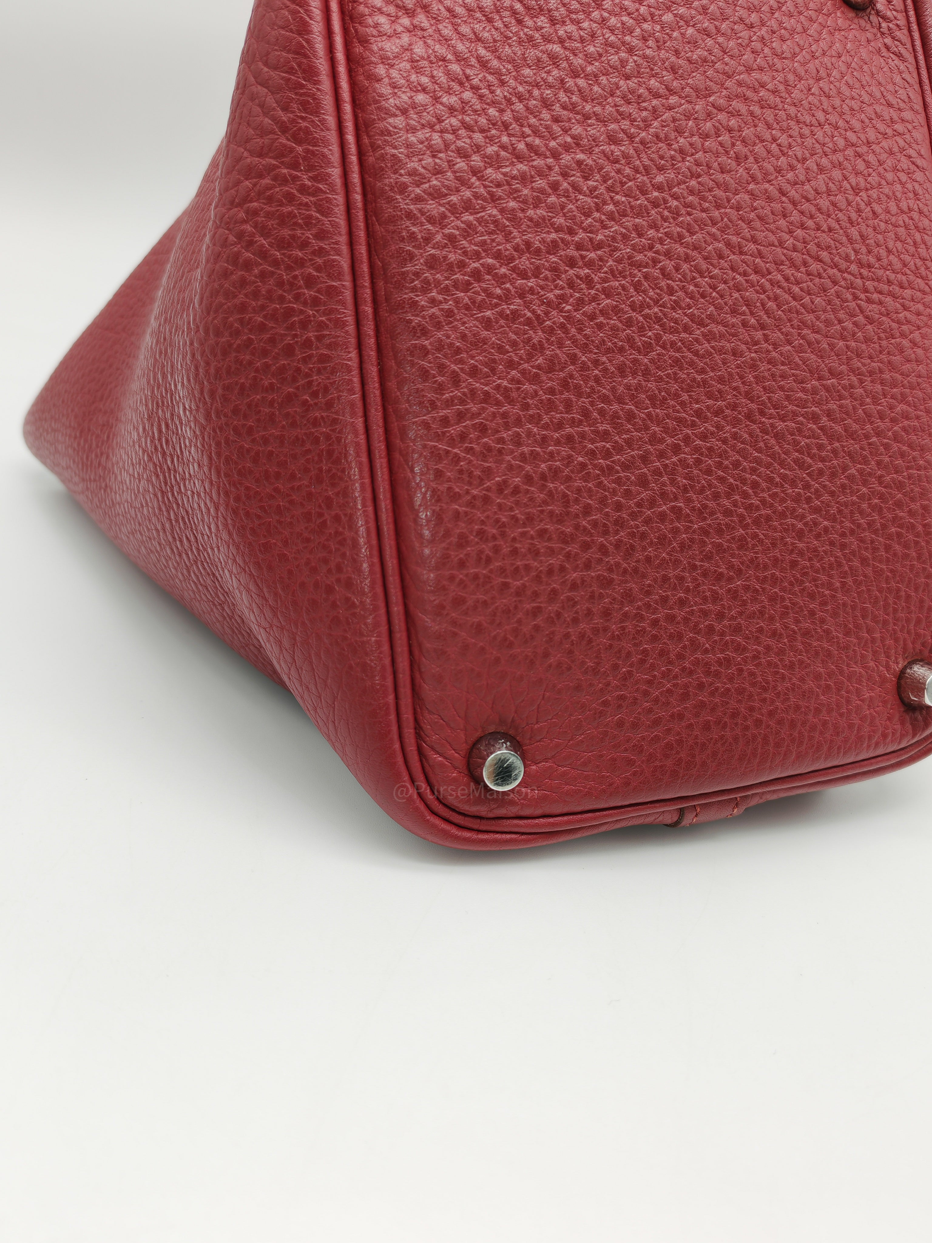 Hermes Picotin Lock 18 in Rouge H Taurillon Clemence Leather and Palladium Hardware Stamp Square O (2011)