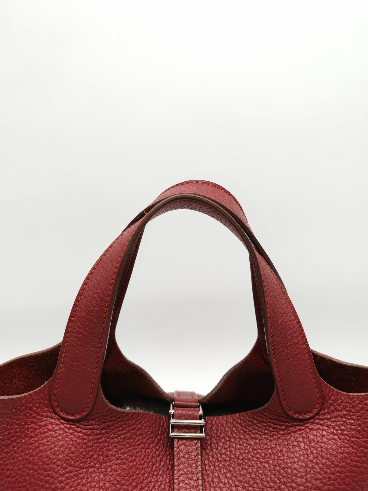 Hermes Picotin Lock 18 in Rouge H Taurillon Clemence Leather and Palladium Hardware Stamp Square O (2011)