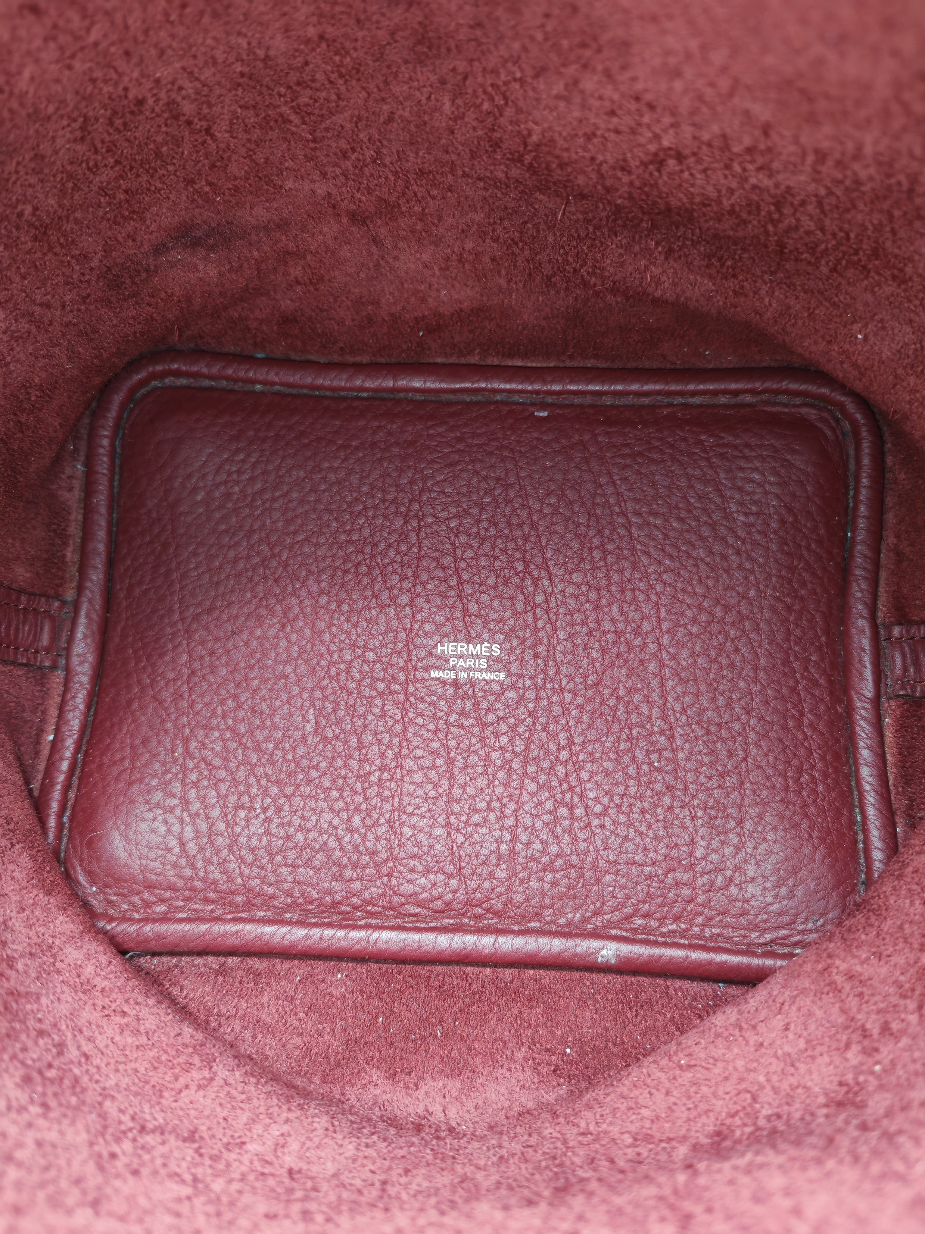 Hermes Picotin Lock 18 in Rouge H Taurillon Clemence Leather and Palladium Hardware Stamp Square O (2011)