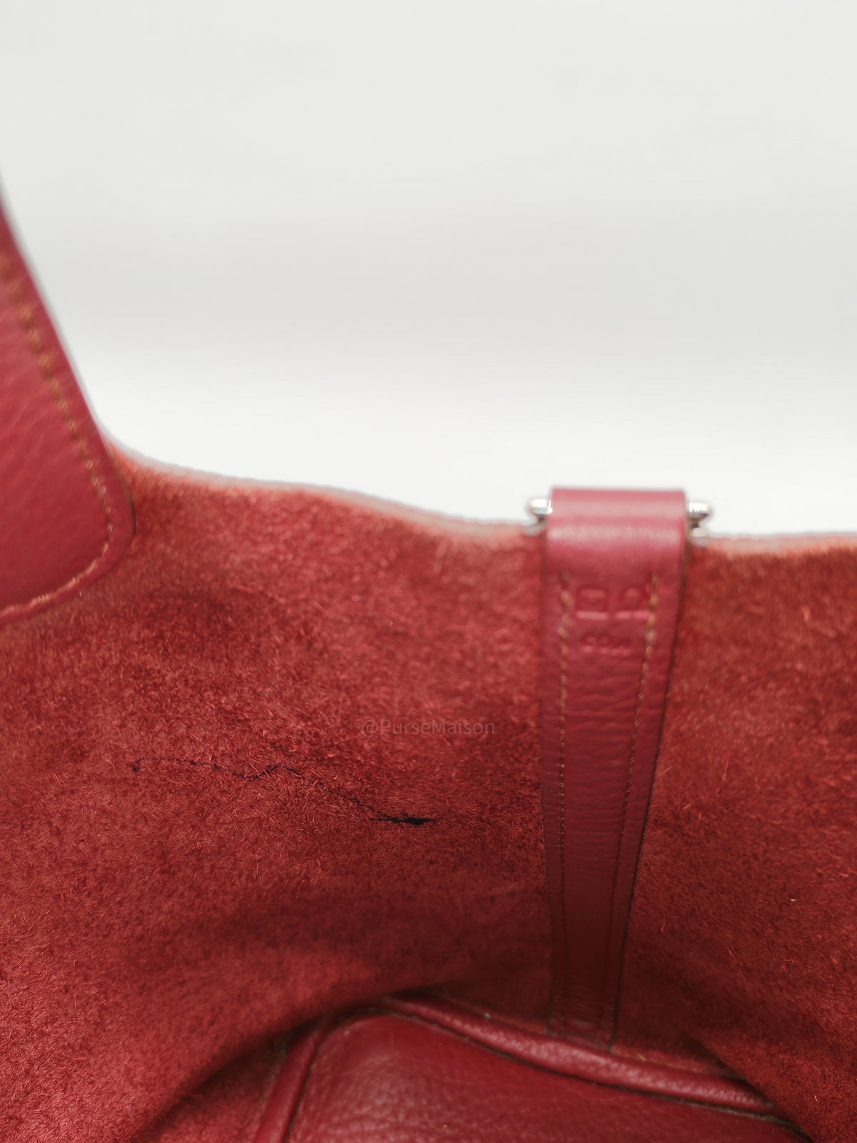 Hermes Picotin Lock 18 in Rouge H Taurillon Clemence Leather and Palladium Hardware Stamp Square O (2011)