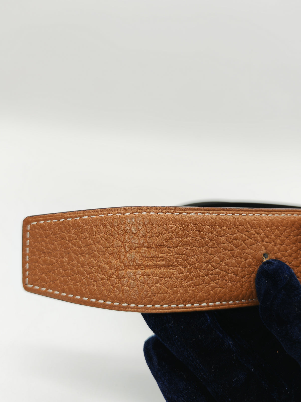 Hermes Reversible Leather Belt in Gold Clemence Leather with Brushed Gold Buckle 90 cm Stamp U (2022)