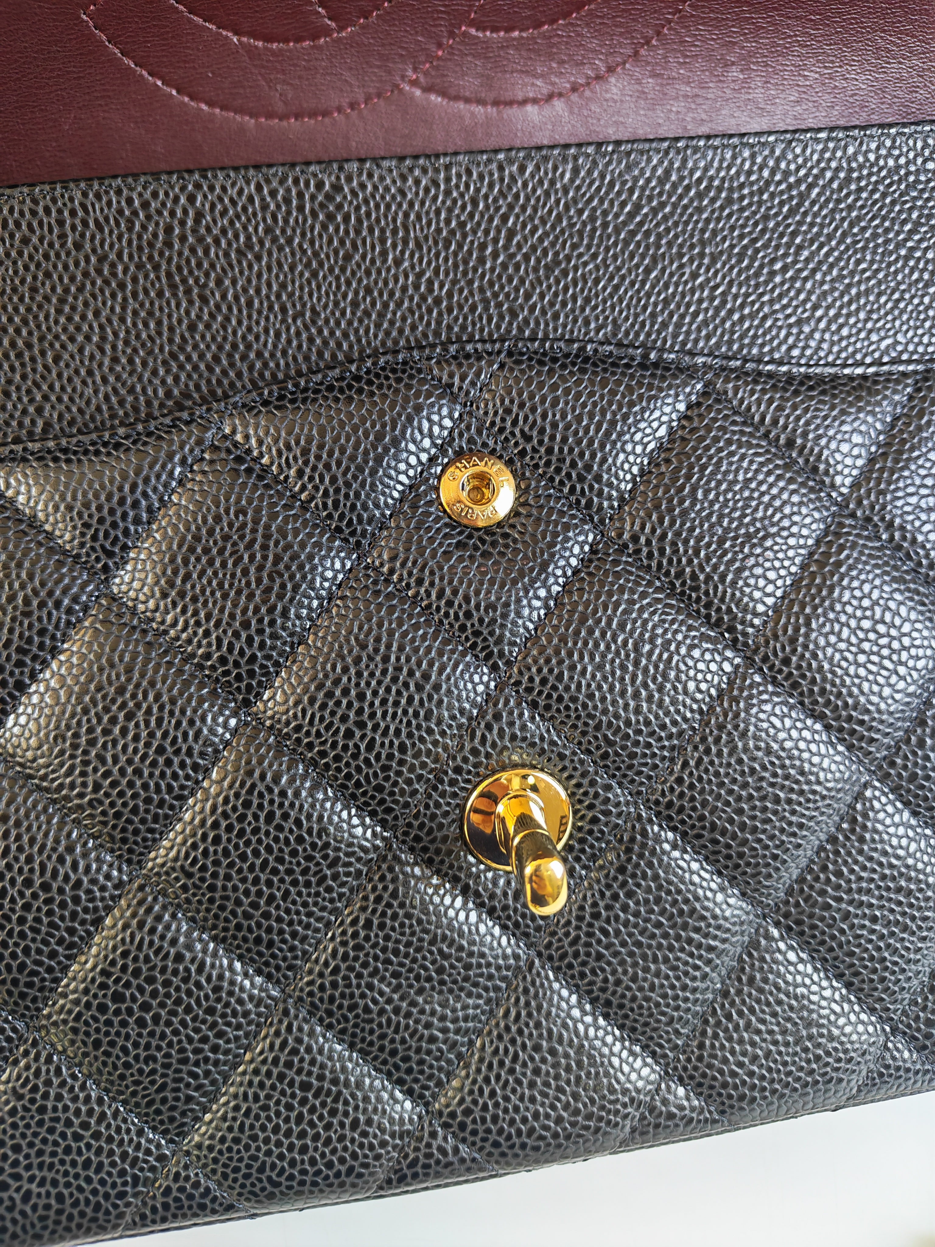 Classic Double Flap Jumbo in Black Caviar Leather Gold Hardware (Series 15)