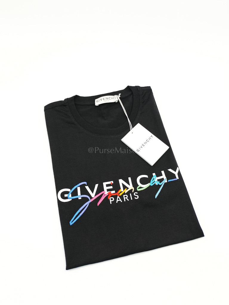Givenchy Multicolor Paris T-shirt Logo In Size Small