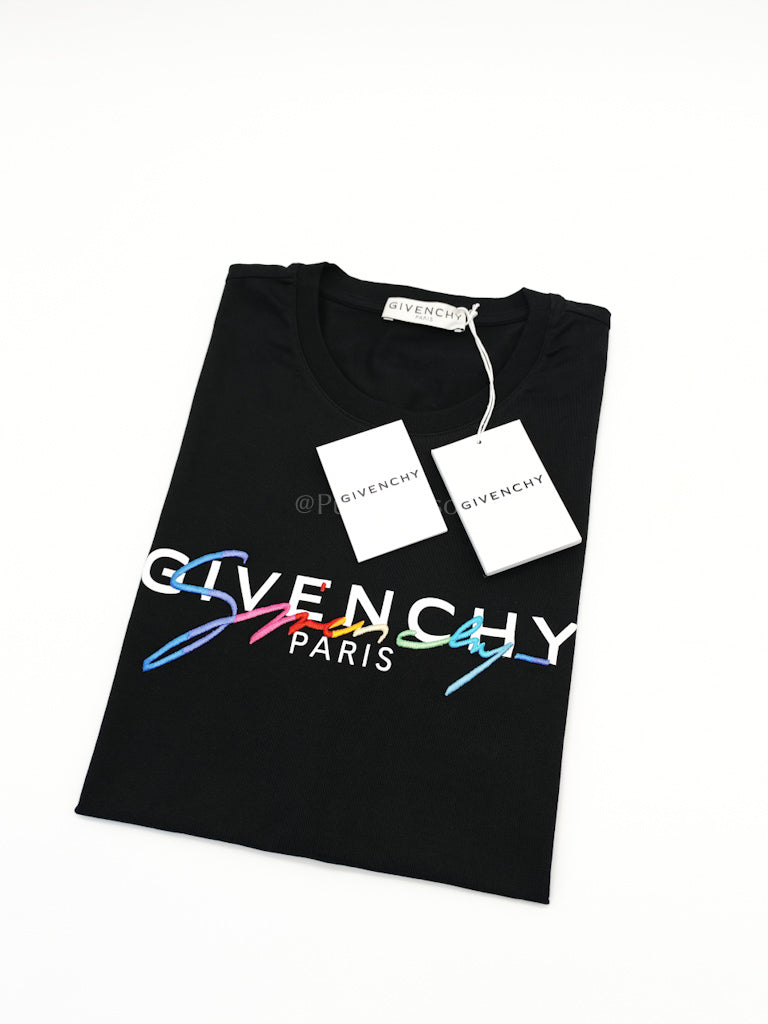 Givenchy Multicolor Paris T-shirt Logo In Size Small