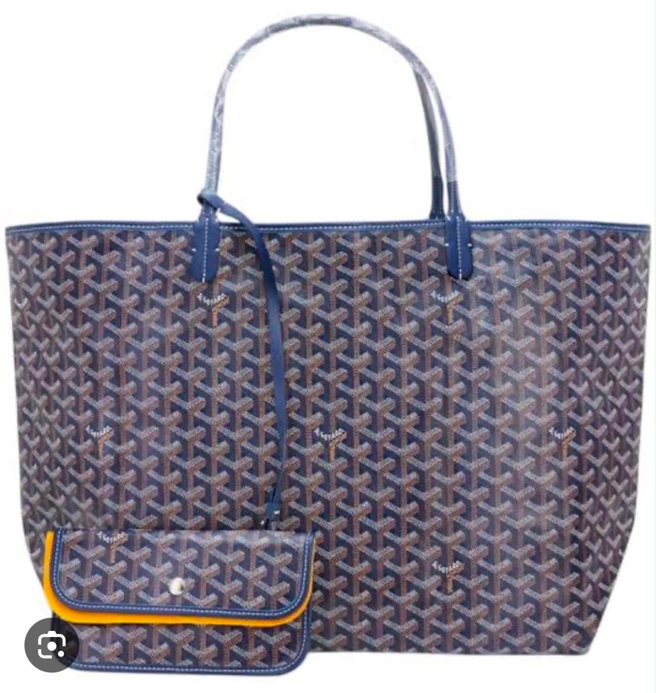 Saint Louis GM Navy Blue in Goyardine Canvas